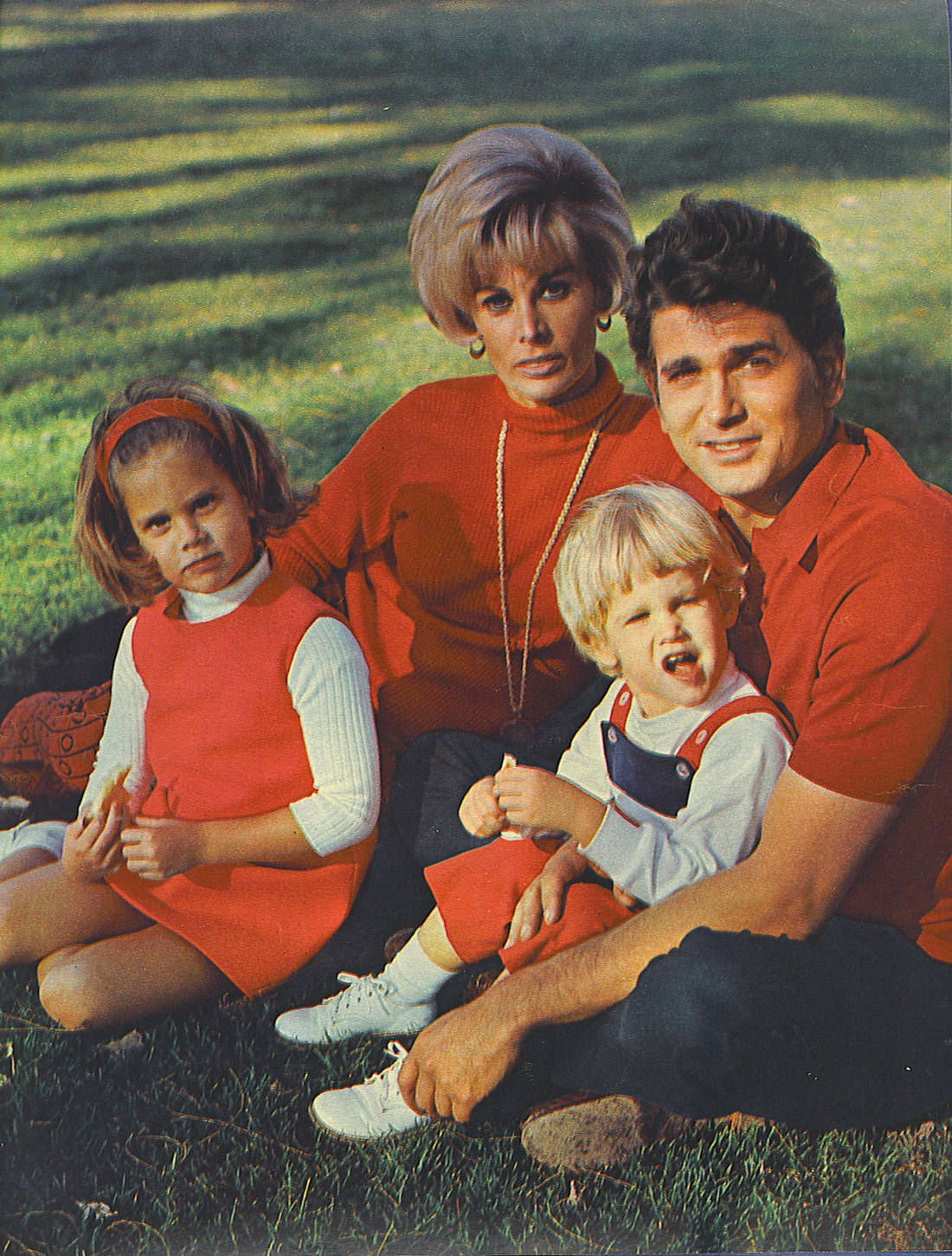 Michael Landon With His Family