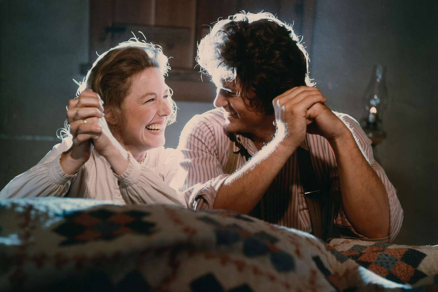 Michael Landon With Karen Grassle Laughing Background