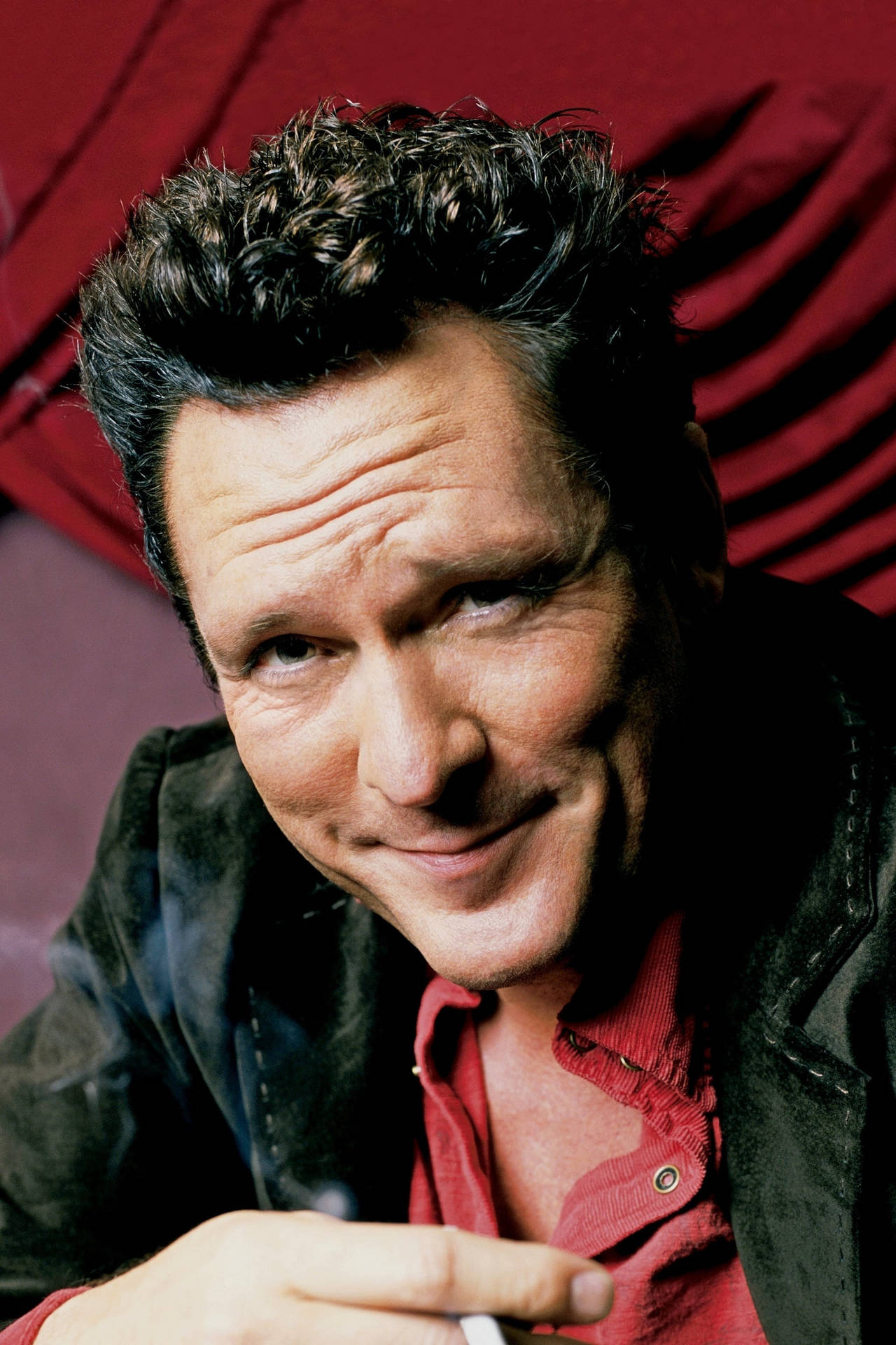 Michael Madsen Holding Cigarette