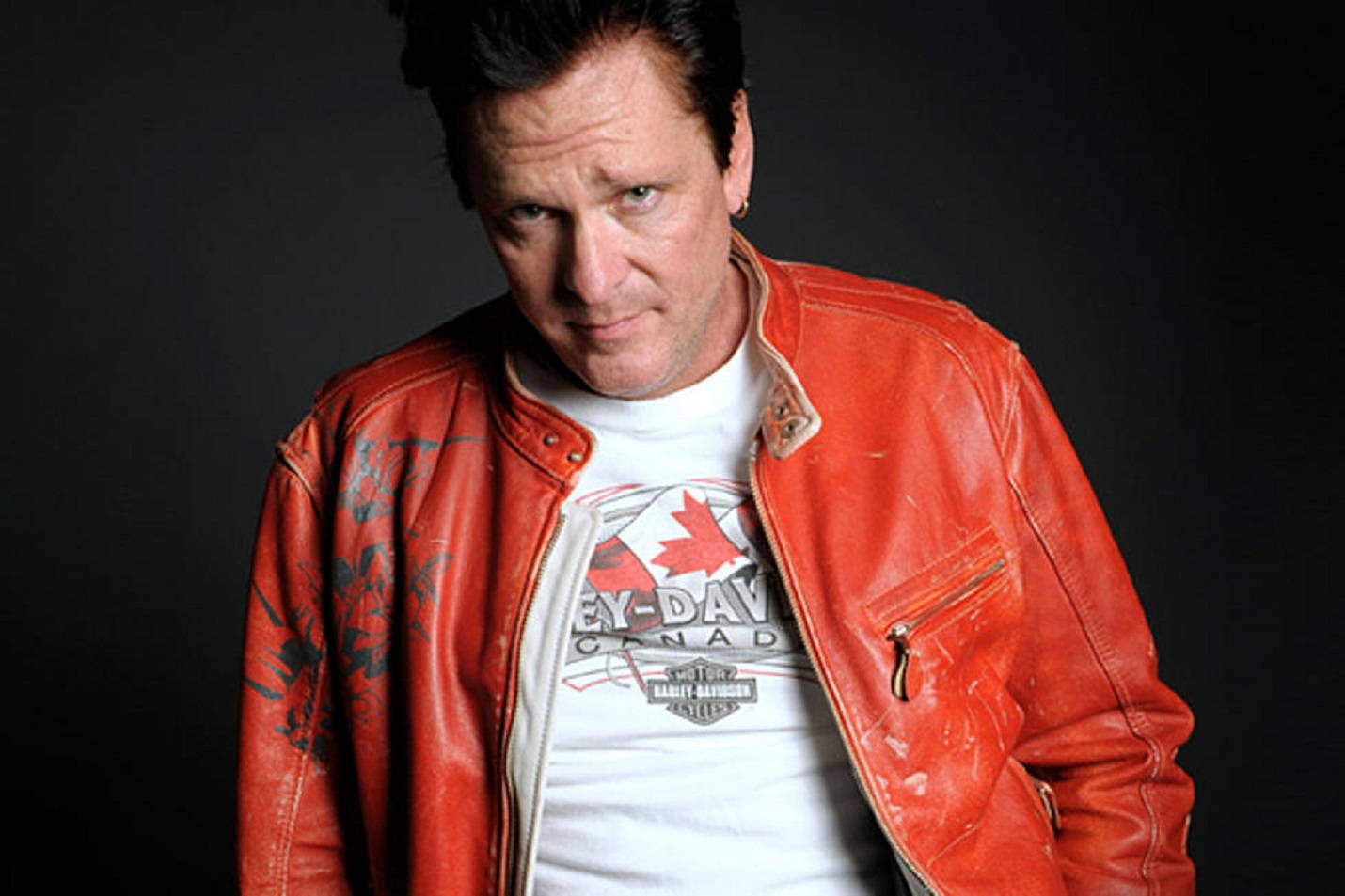 Michael Madsen Orange Jacket Background