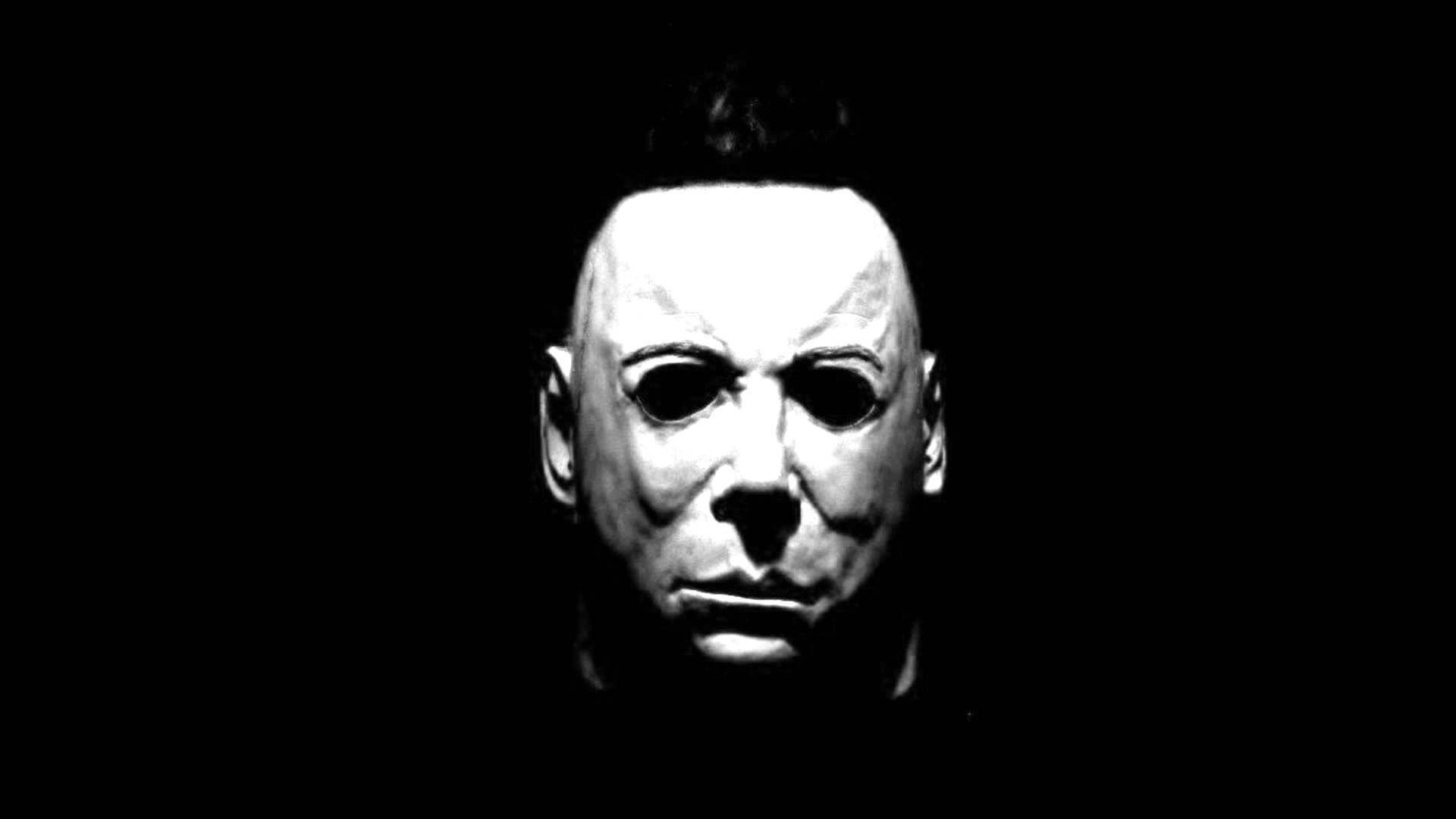 Michael Myers Black And White Mask Background