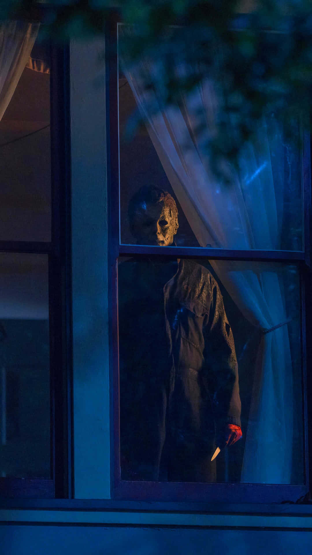 Michael Myers Phone By The Window Background