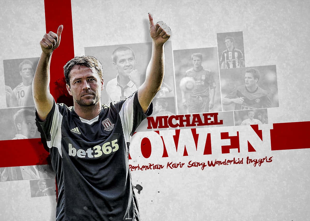 Michael Owen English Footballer Poster Background
