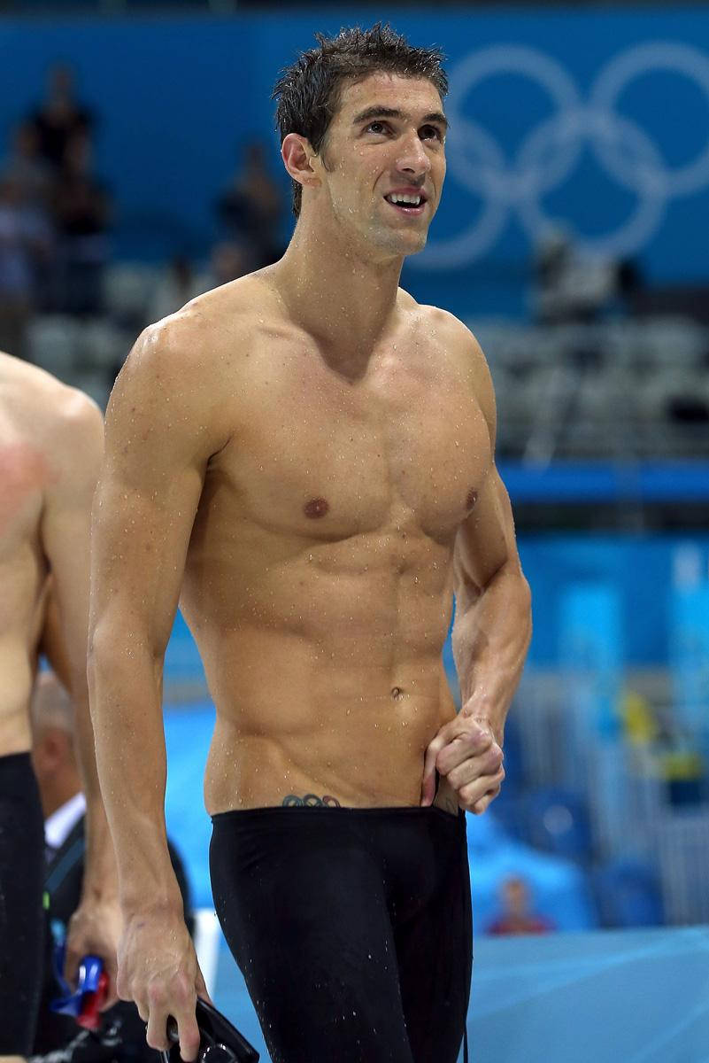 Michael Phelps After Swim Background