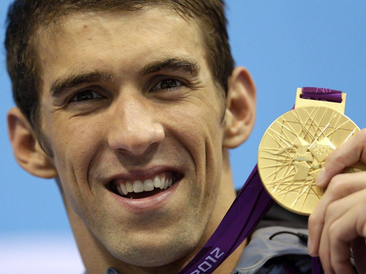 Michael Phelps As A Winner Background
