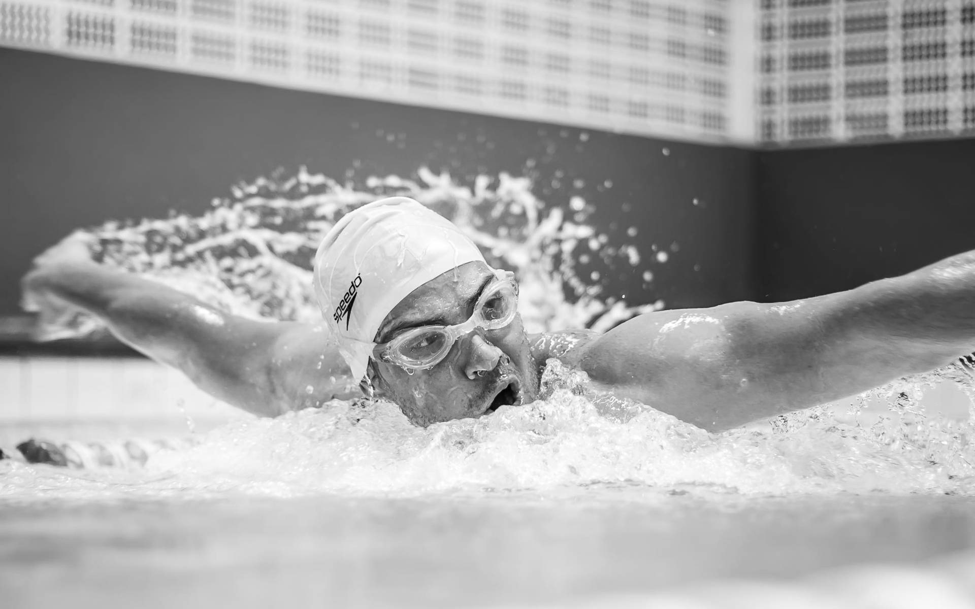 Michael Phelps Black And White Background