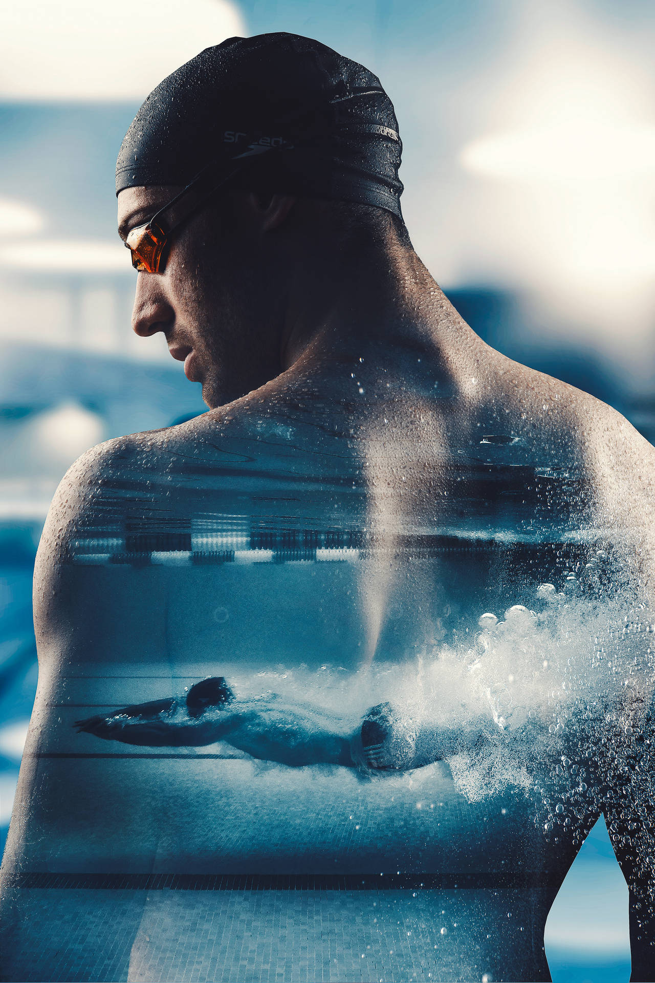 Michael Phelps Creative Shot Background