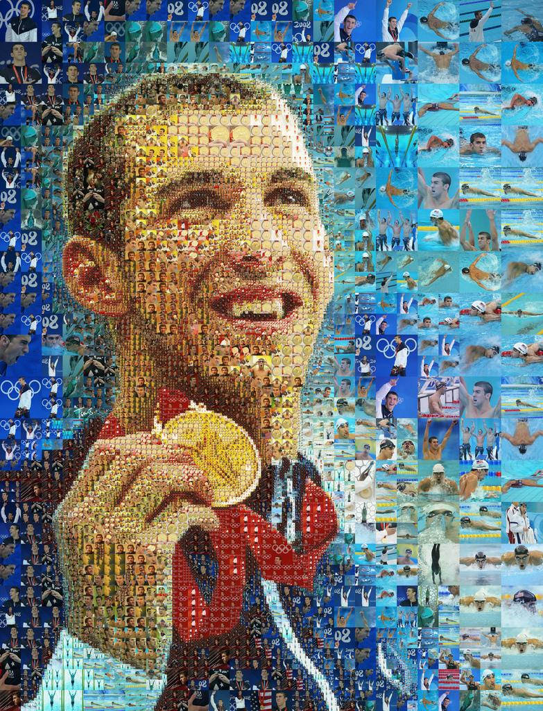 Michael Phelps Mosaic Background