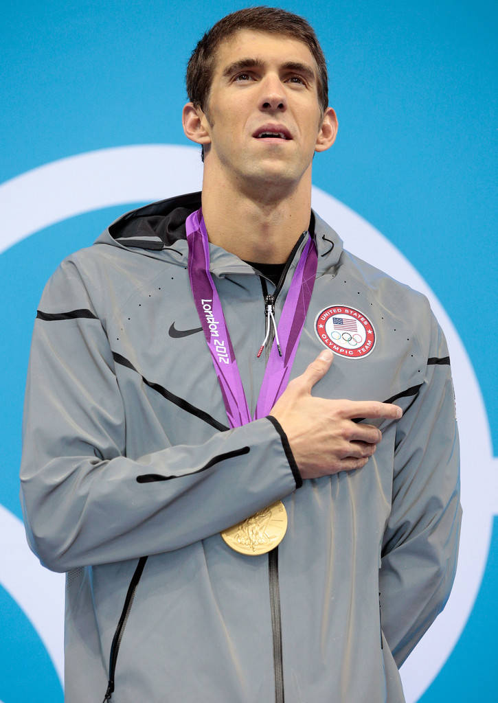 Michael Phelps National Anthem Background