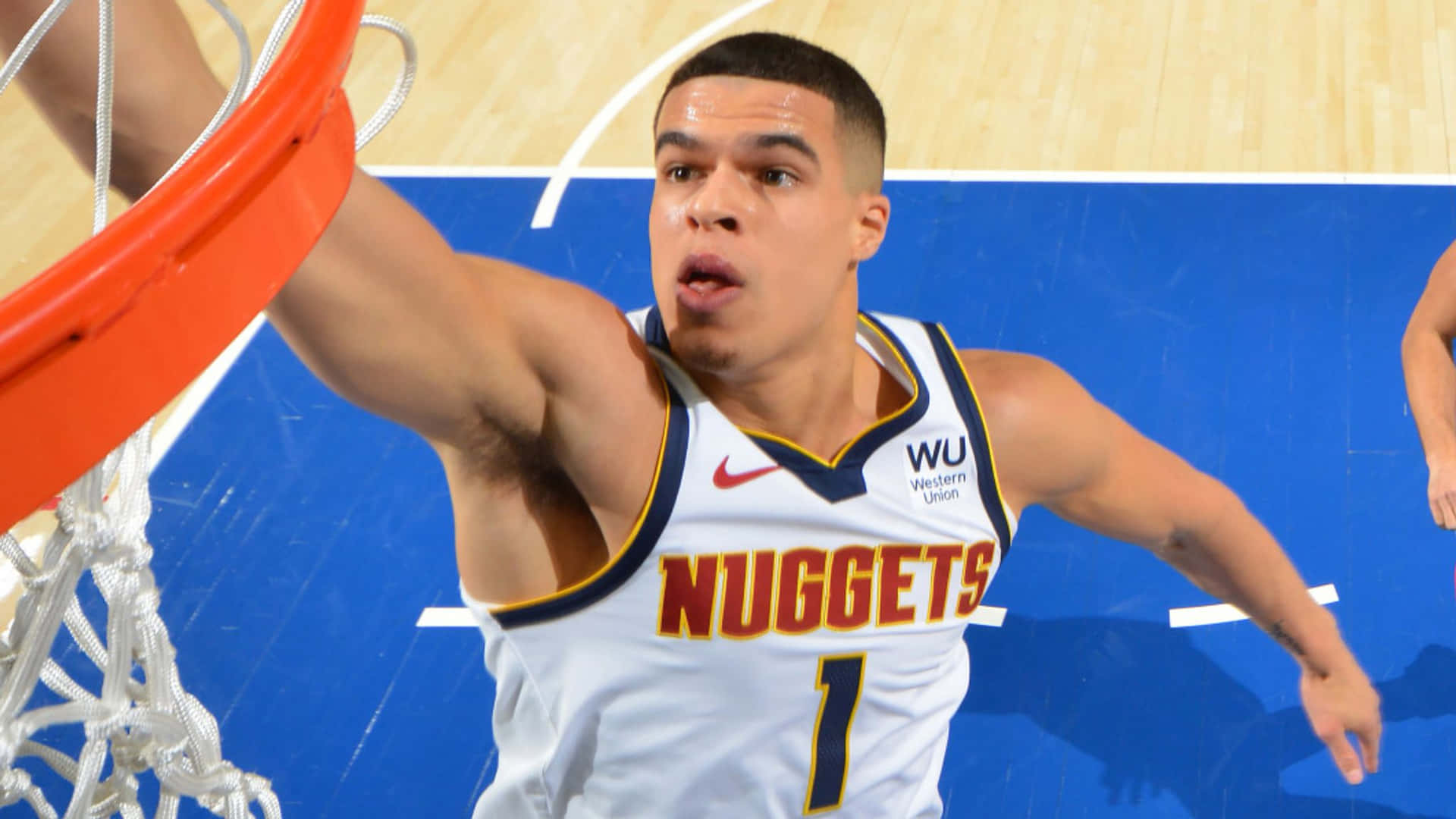 Michael Porter Jr Closeup Slam Dunk Background