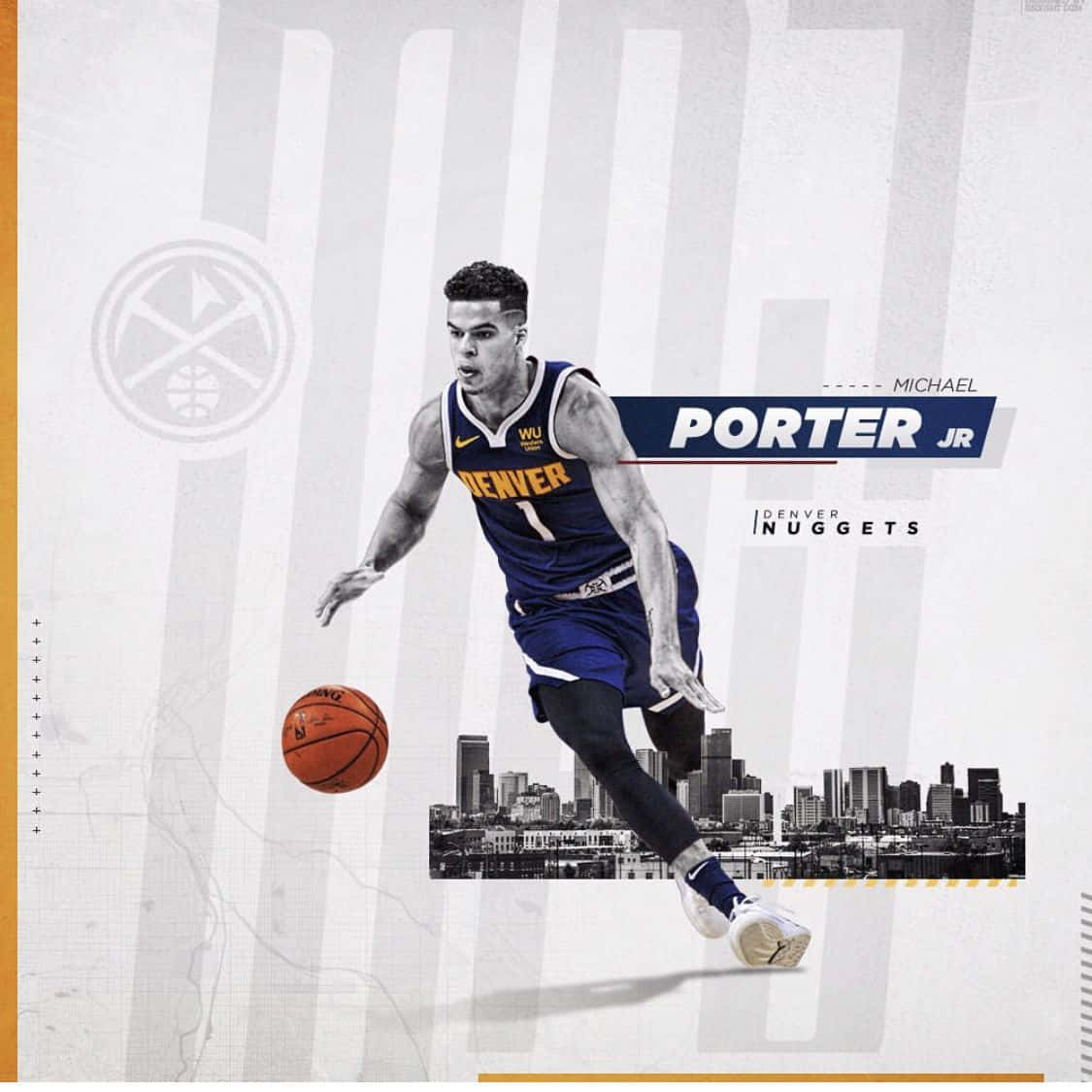 Michael Porter Jr Digital Poster Art Background