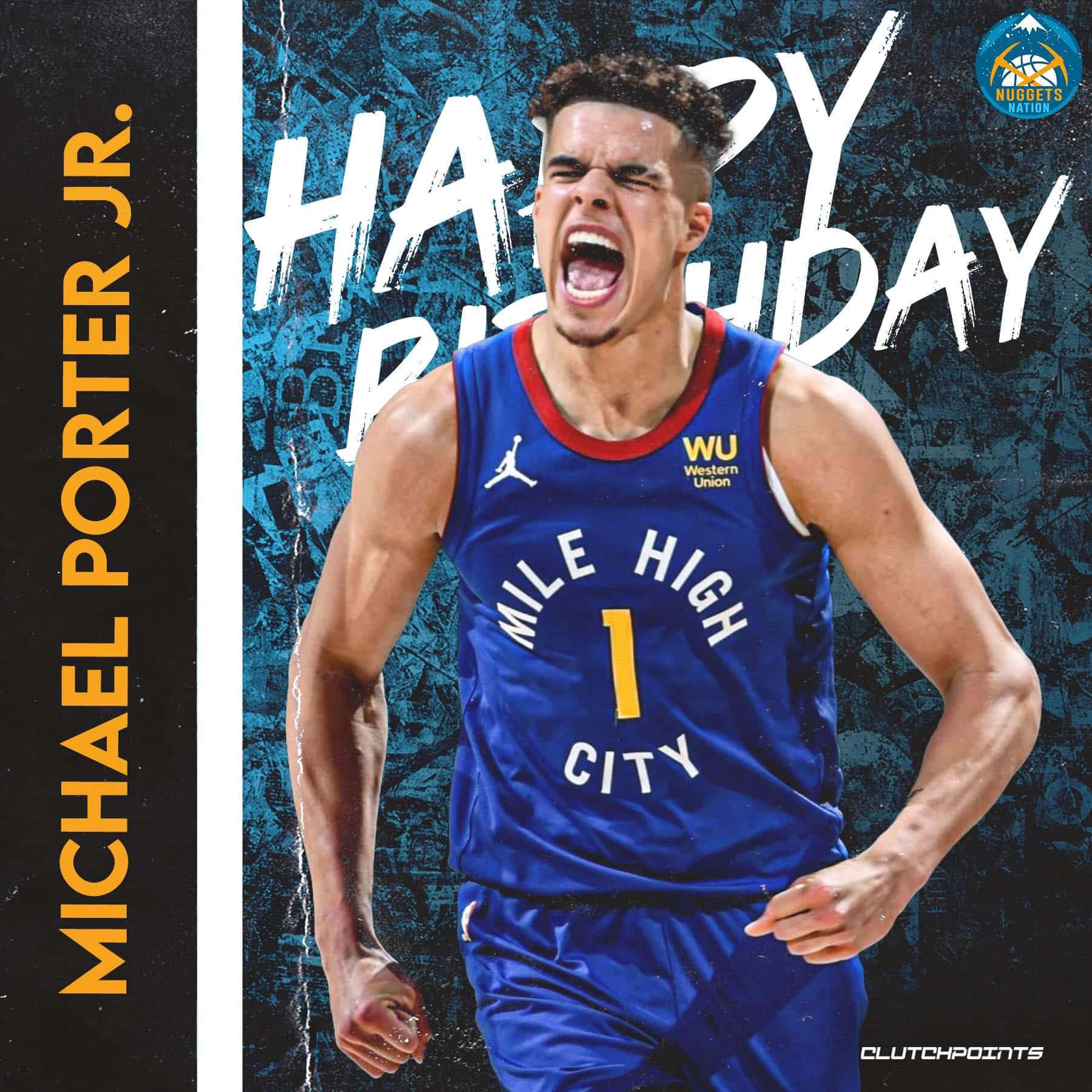 Michael Porter Jr Happy Birthday Vector Artwork Background