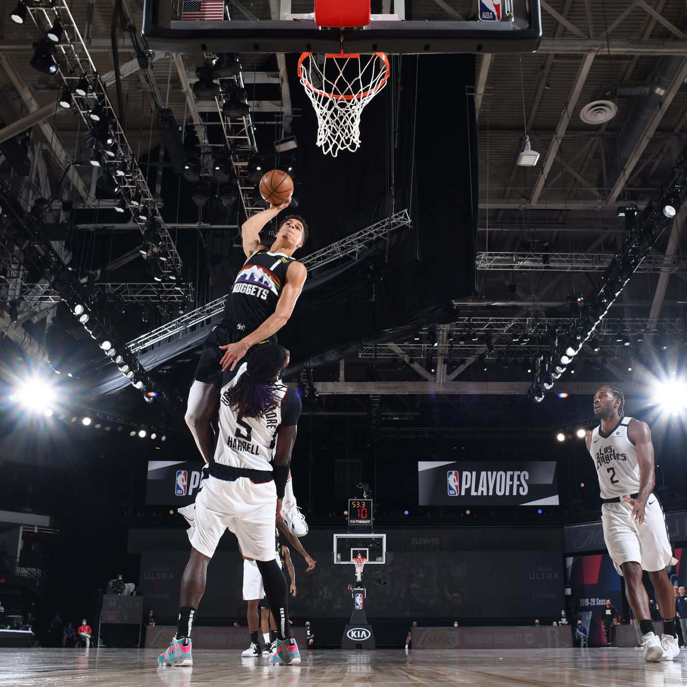 Michael Porter Jr Mid-air Slam Dunk Background