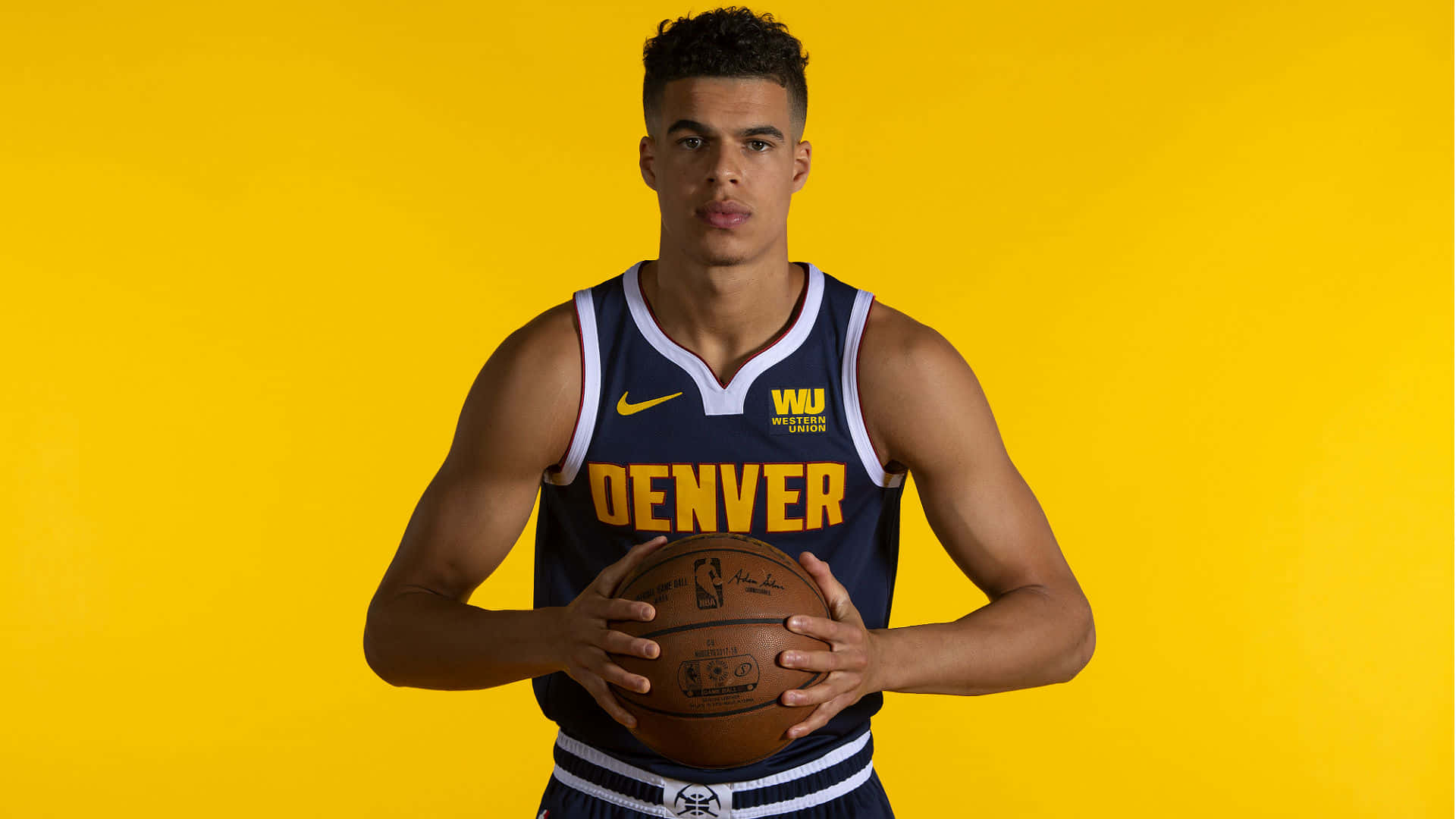 Michael Porter Jr Yellow Background Background