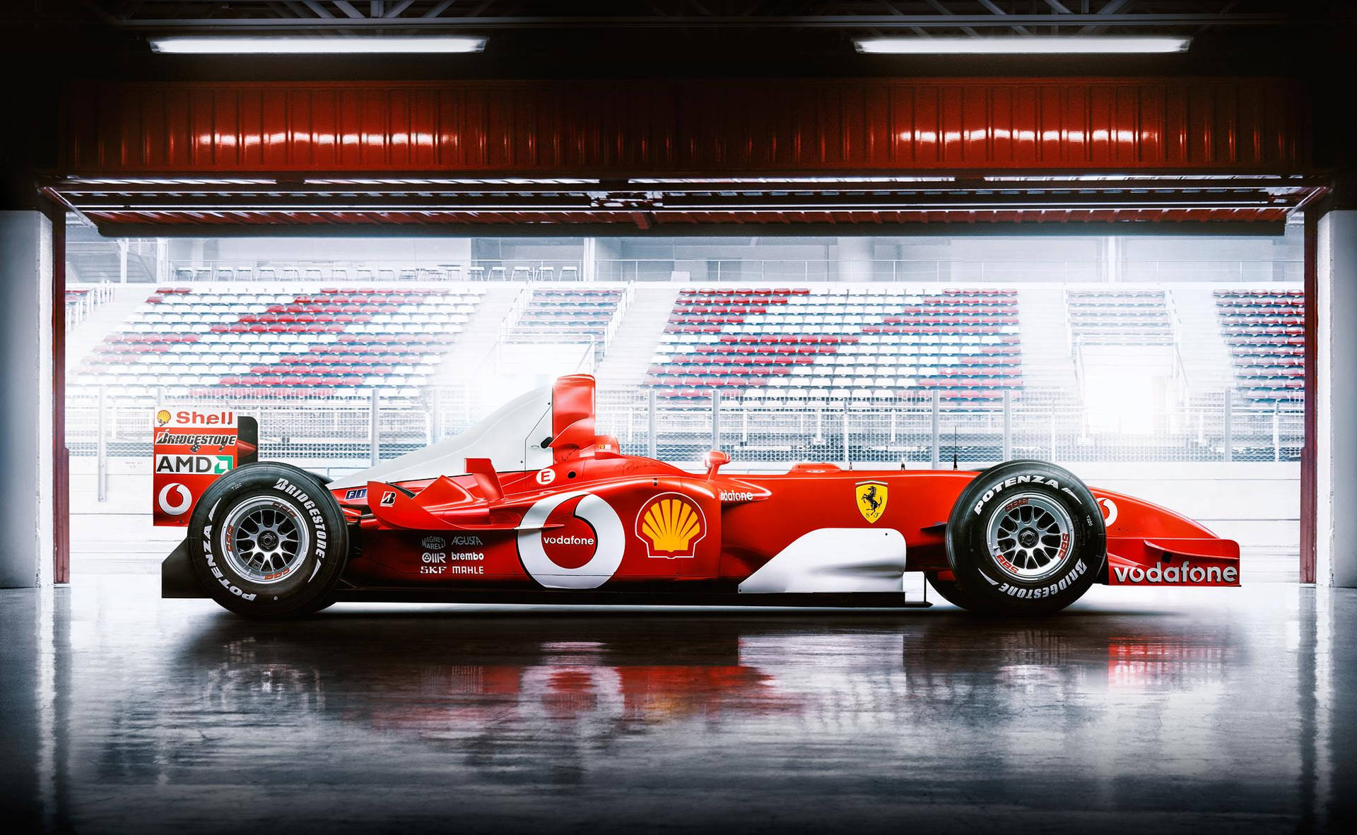 Michael Schumacher Formula One Car Background