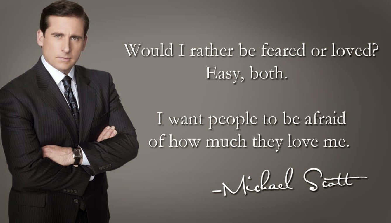 Michael Scott The Office Quote Background
