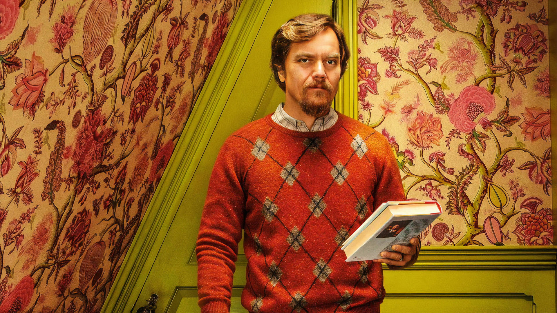 Michael Shannon In Floral Painted Room Background