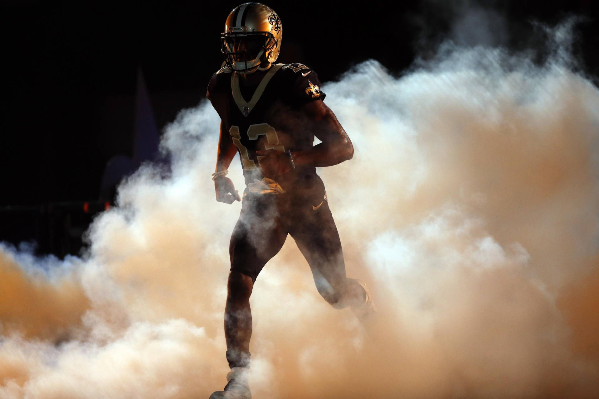 Michael Thomas Emerging From Smoke Background