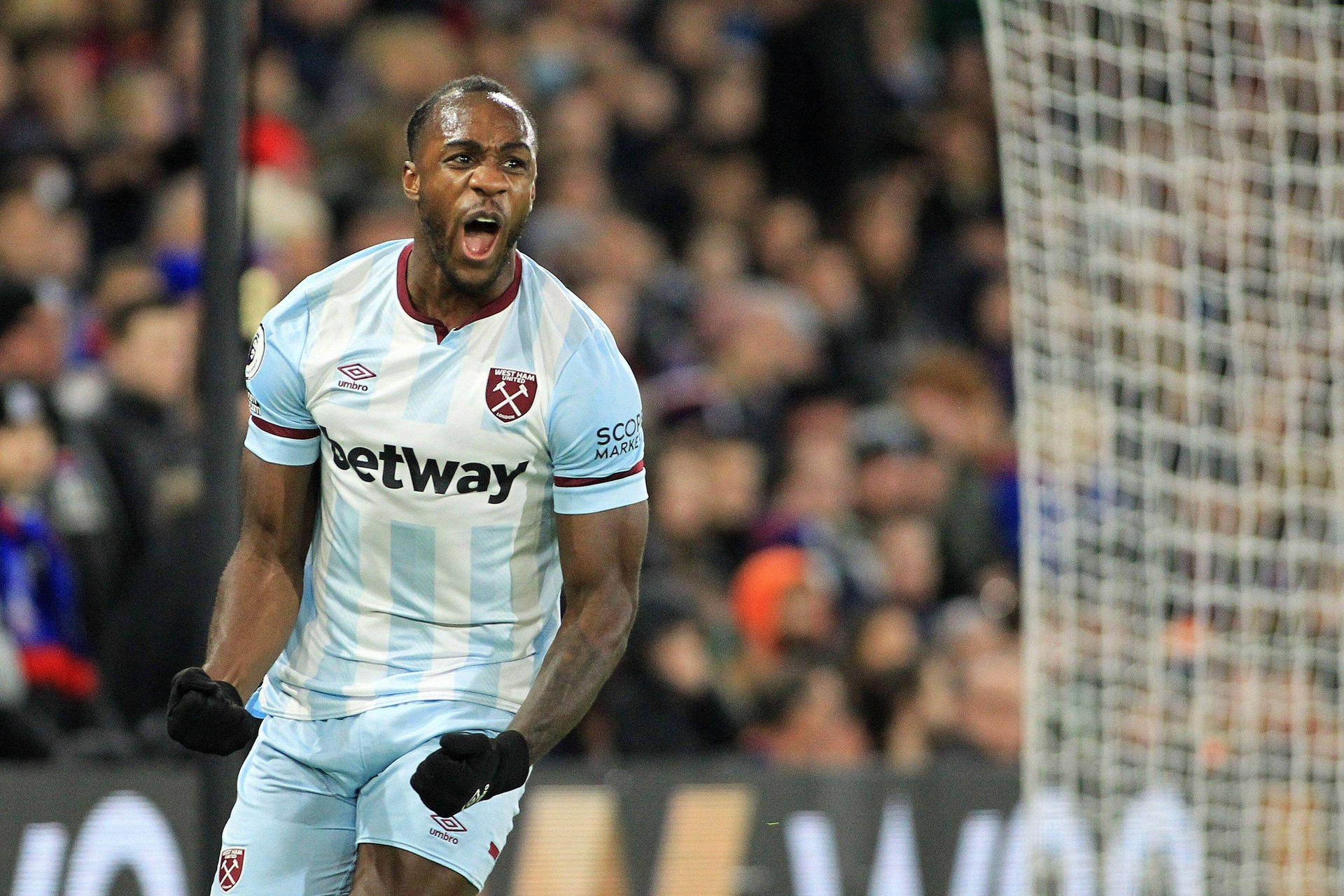 Michail Antonio Blue Stripes Shirt Background