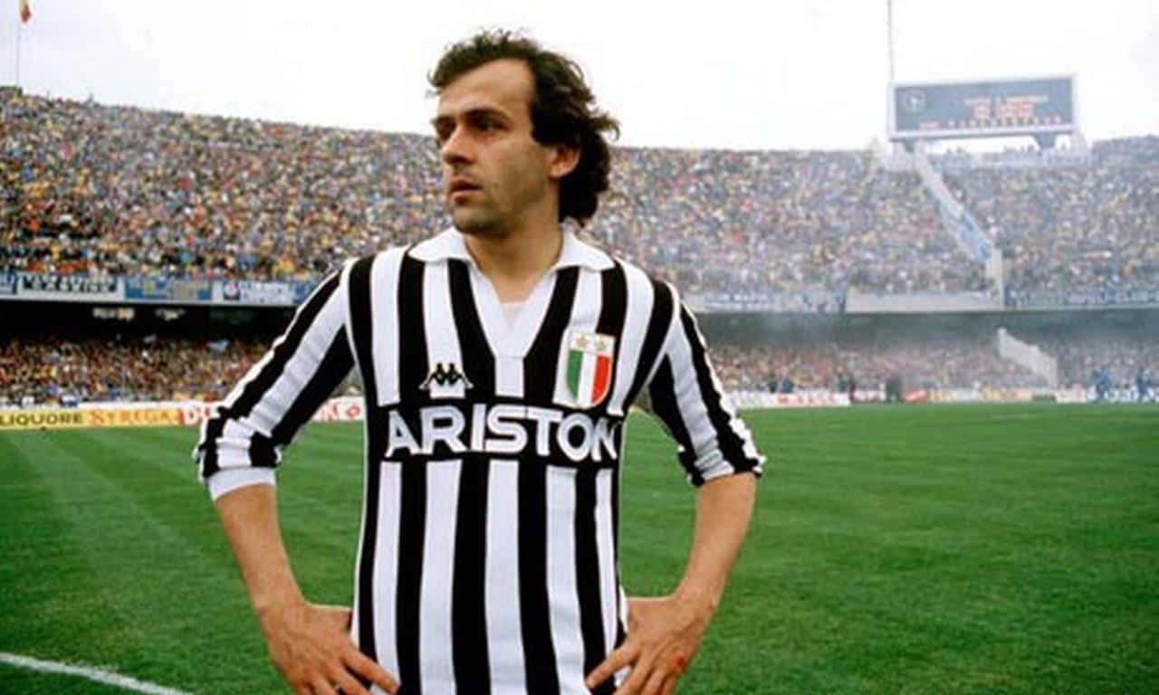 Michel Platini 1970s Football Vintage Photography Background