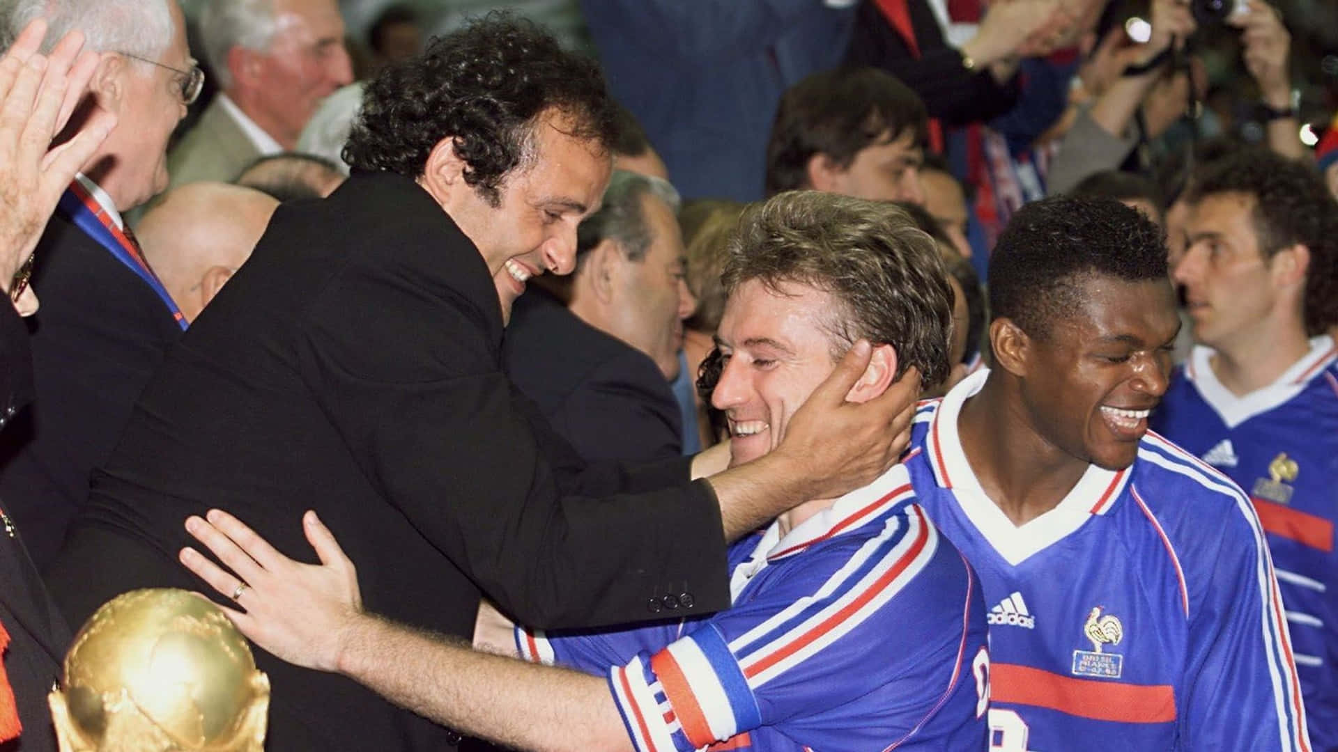 Michel Platini Didier Deschamps Football Photography Background