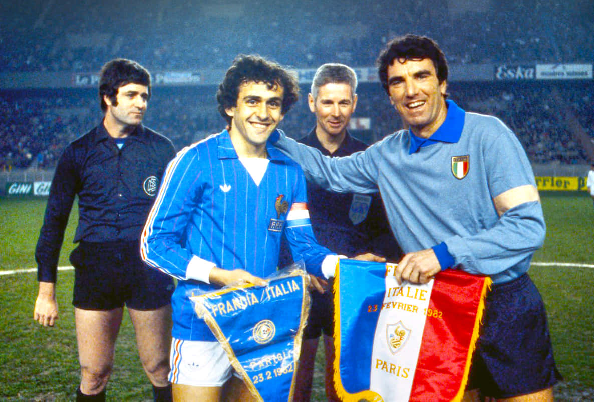 Michel Platini Dino Zoff Football Photography Background