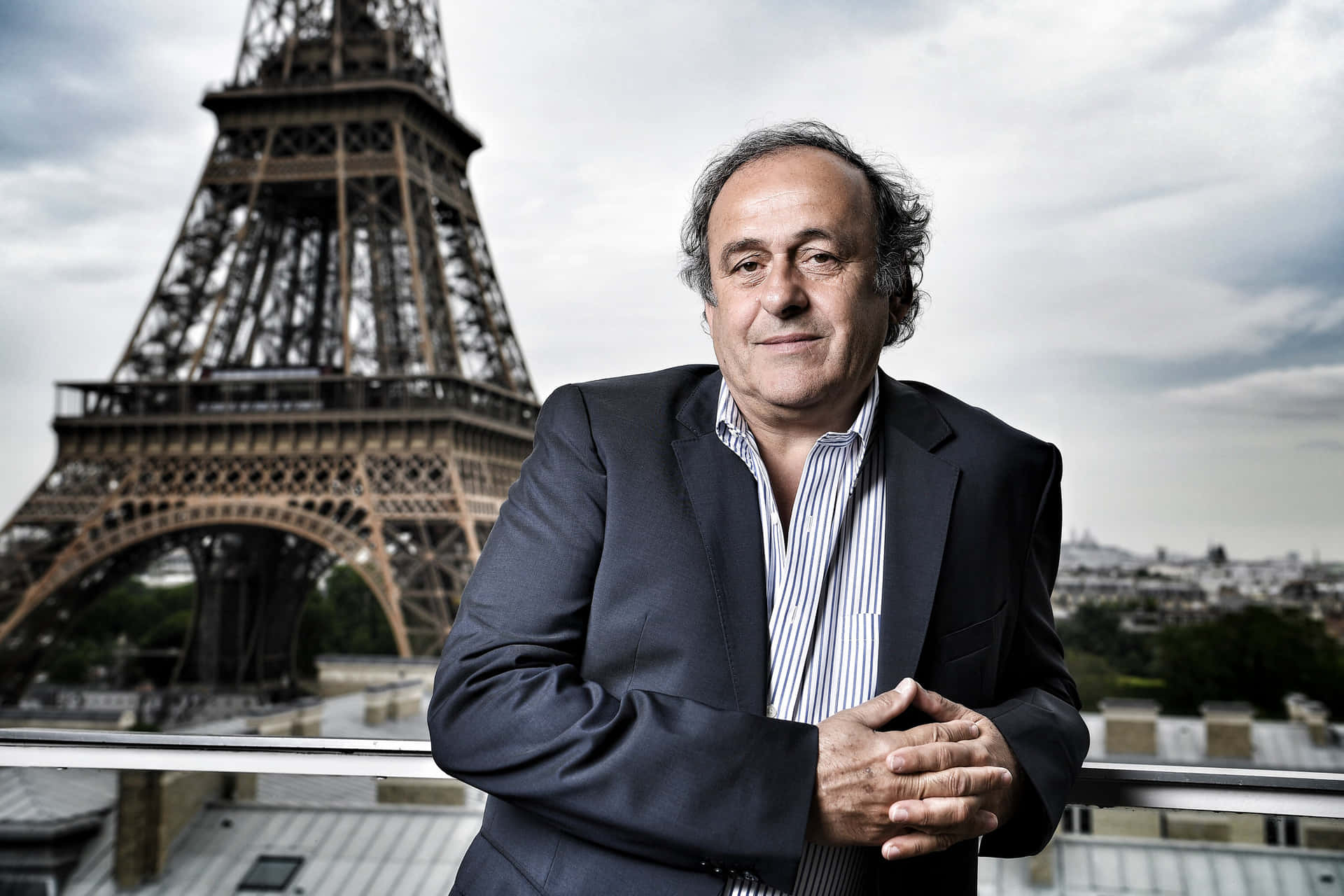 Michel Platini Eiffel Tower Photography Background