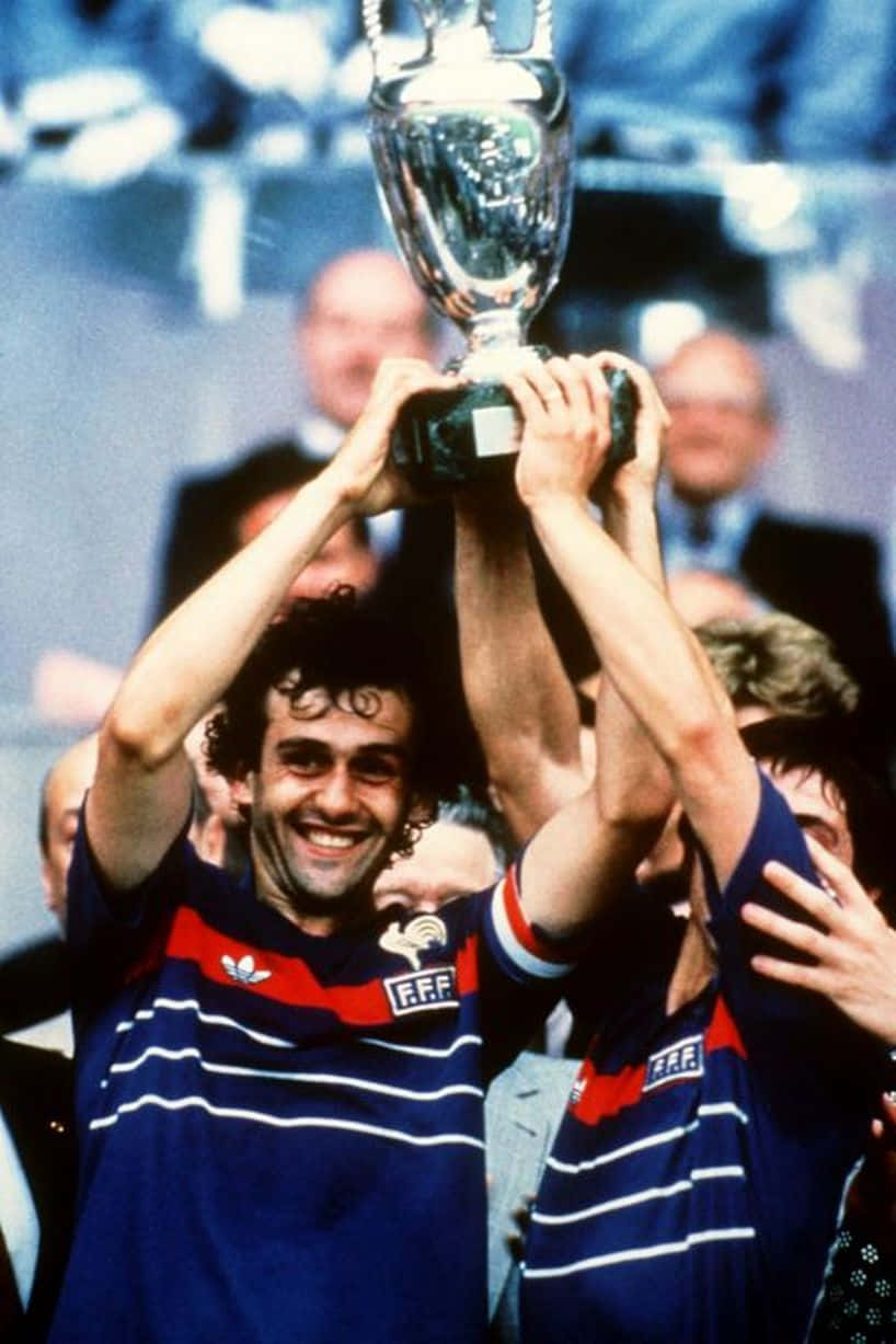 Michel Platini European Championship 1984 Trophy Photography Background