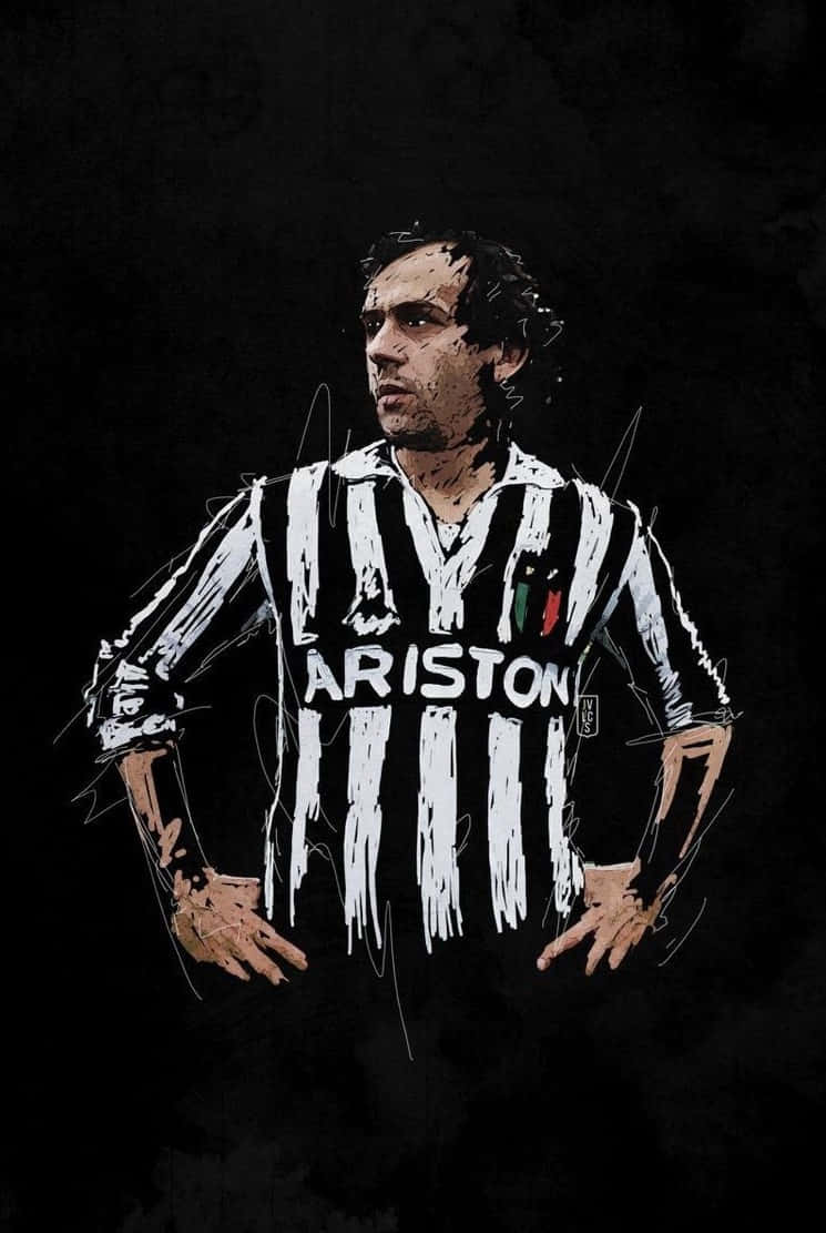 Michel Platini Football Digital Art Background