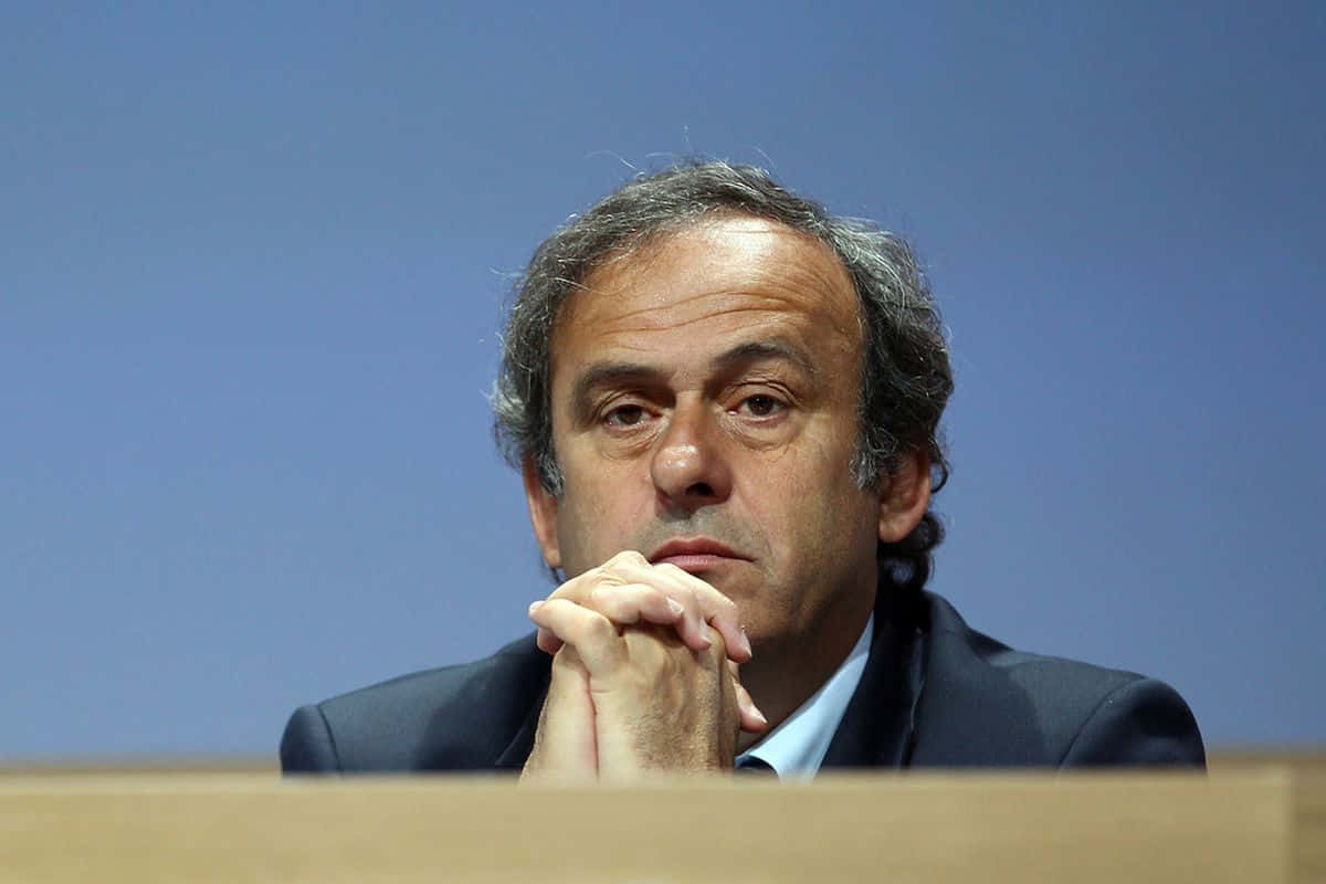 Michel Platini Forum Interview Close Up Photography Background