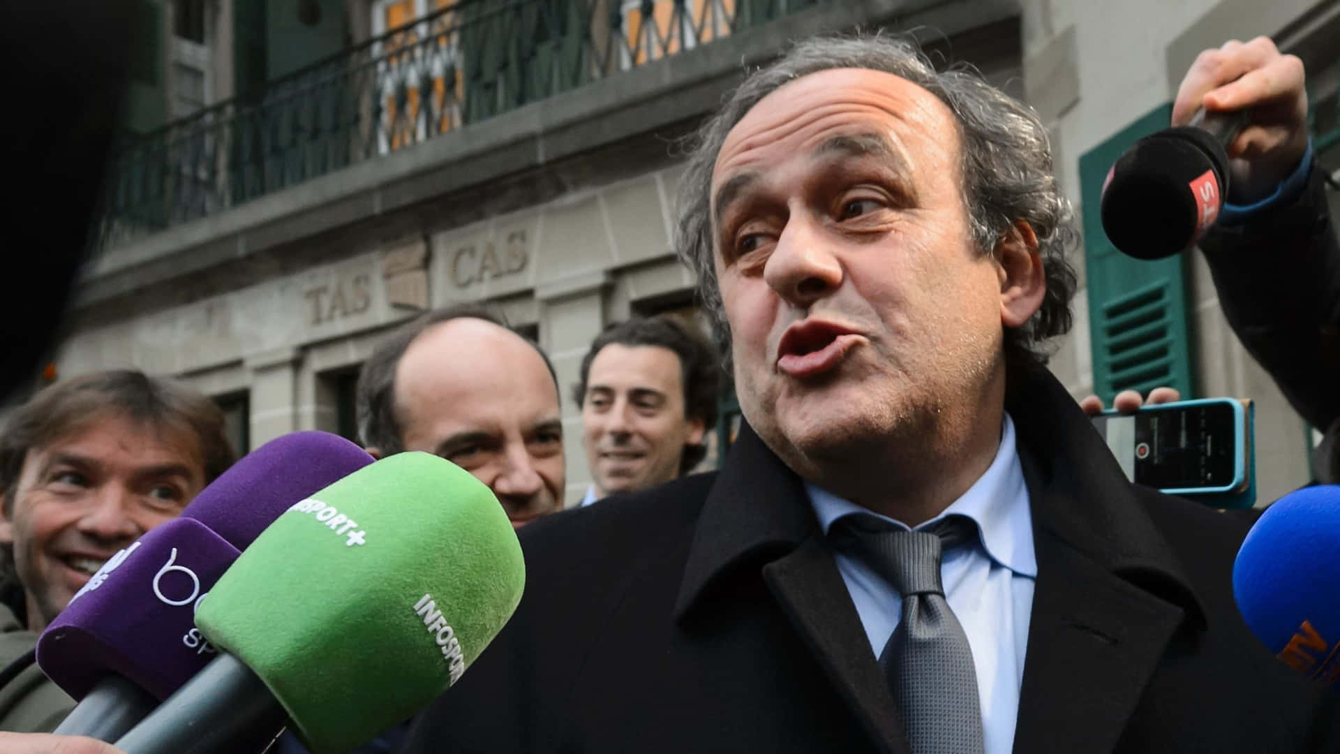 Michel Platini Interview Candid Photography Background