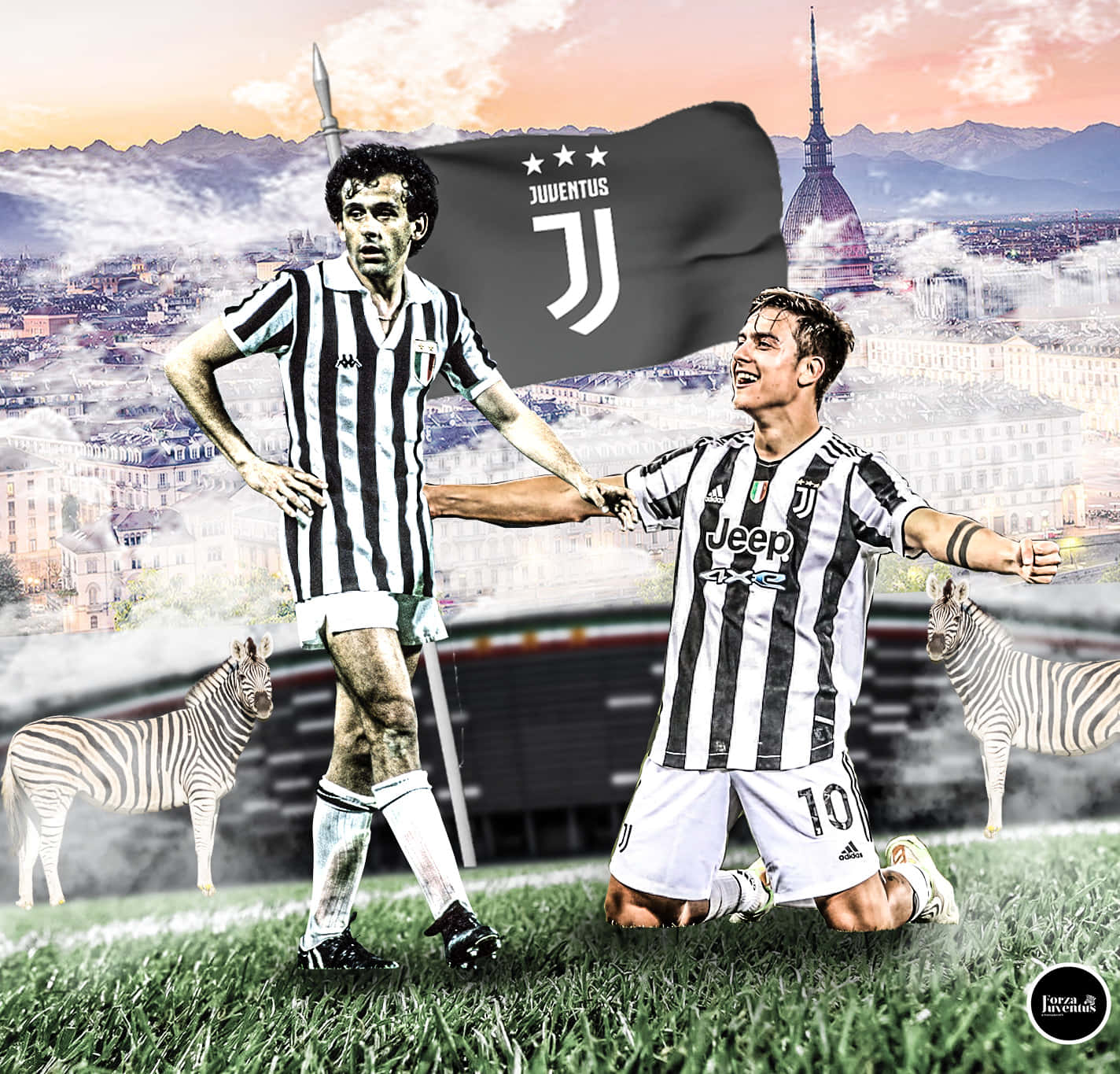 Michel Platini Juventus Fc Fan Art Photography Background