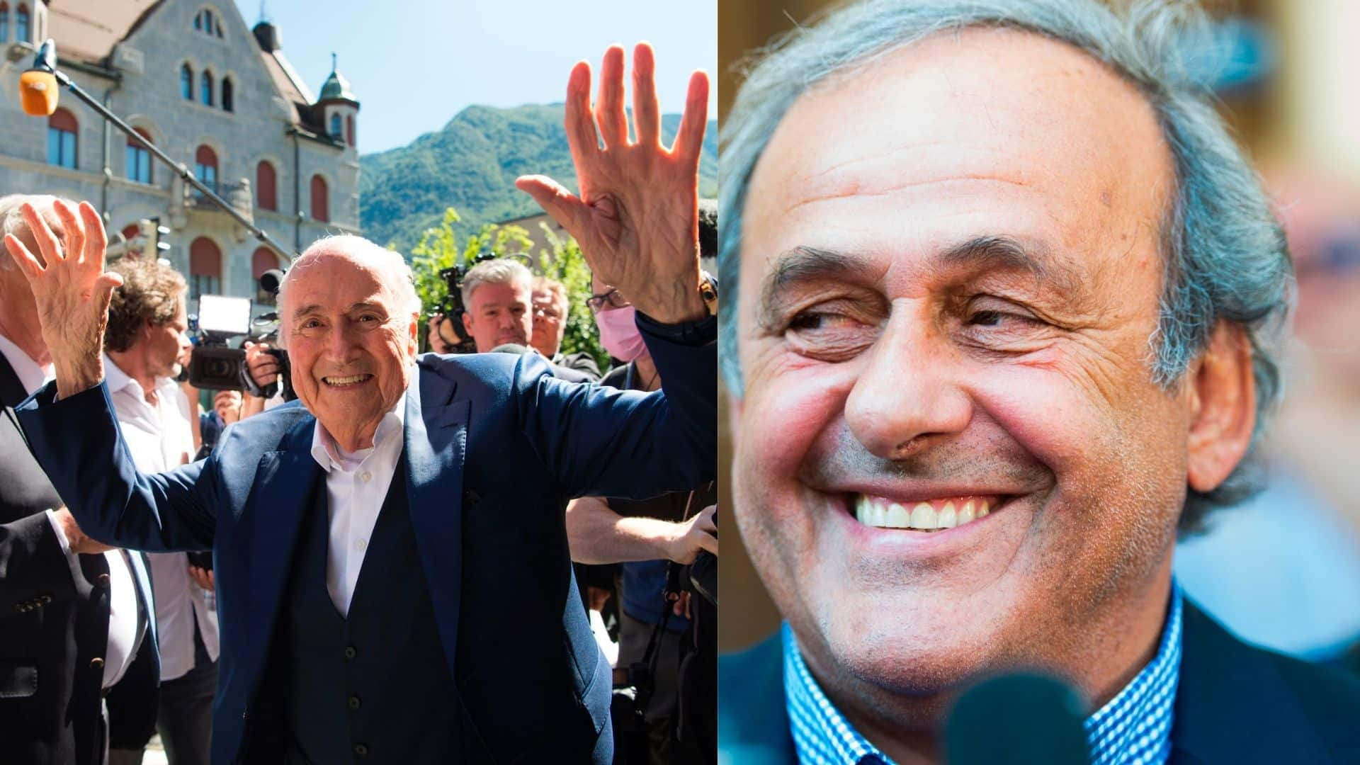 Michel Platini Sepp Blatter Collage Photography Background