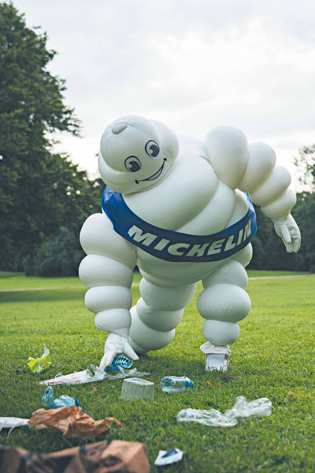 Michelin Man With Tires Background