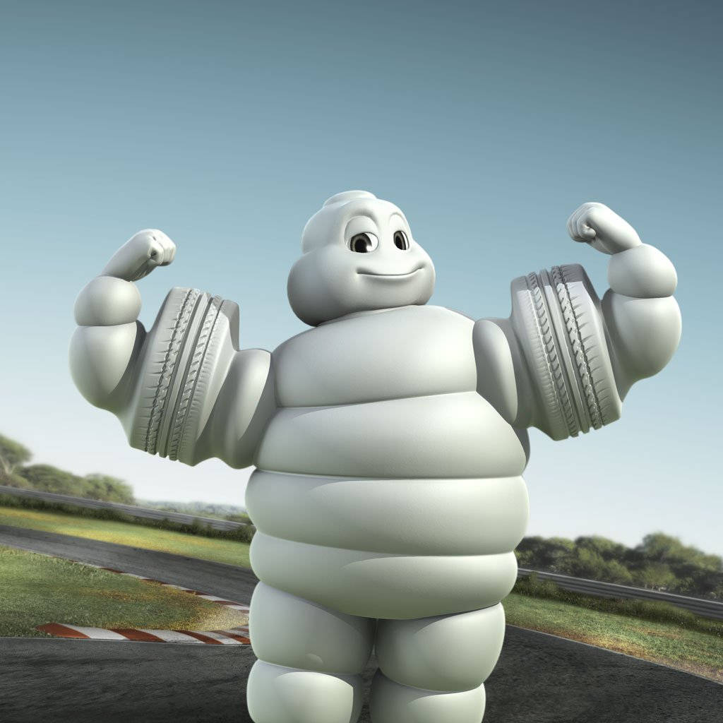 Michelin Marshmallow Tire Mascot Background