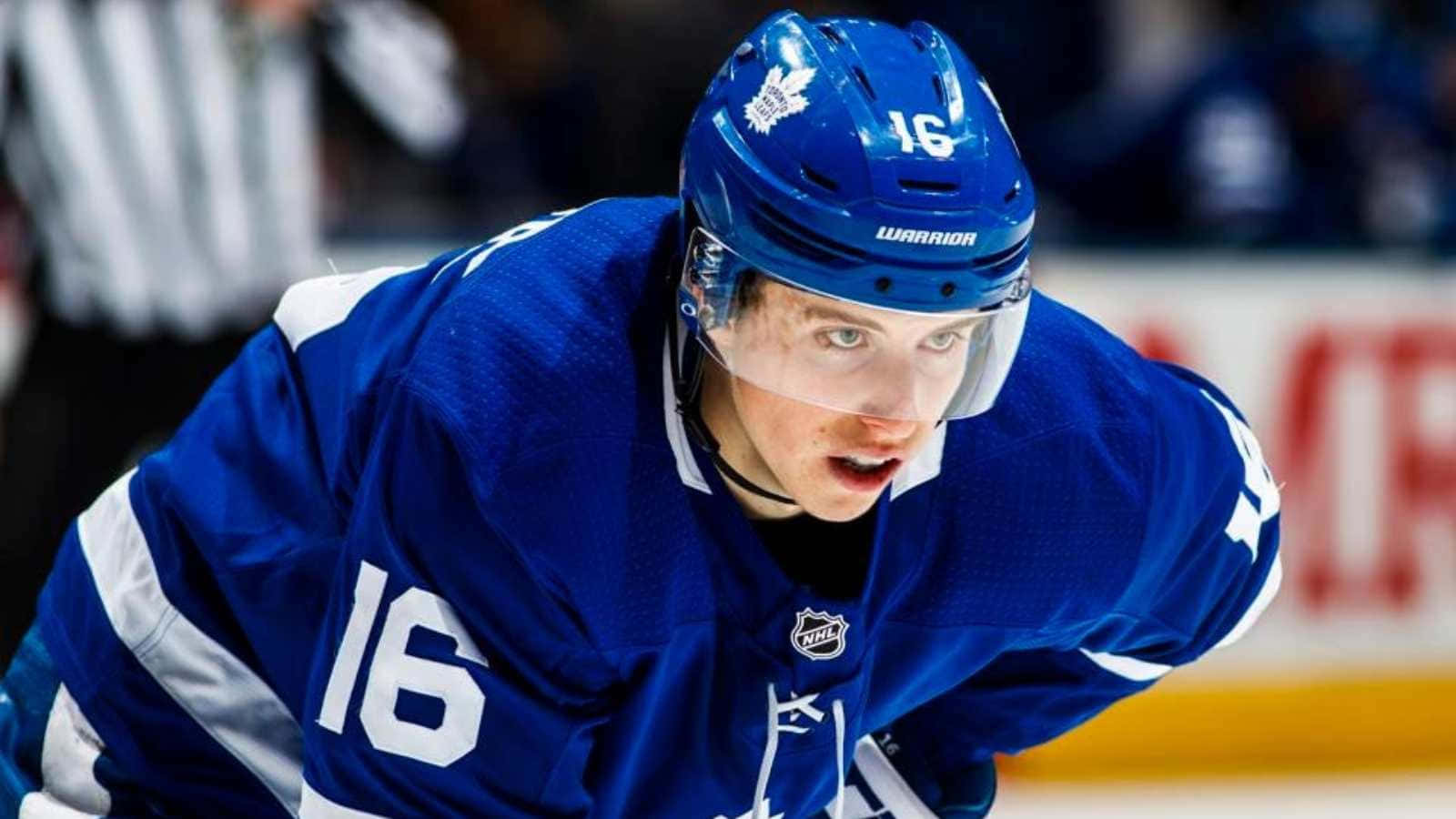 Michell Marner Looking At The Opponent Background