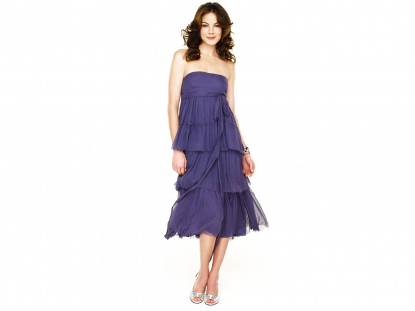 Michelle Monaghan Purple Flowing Dress