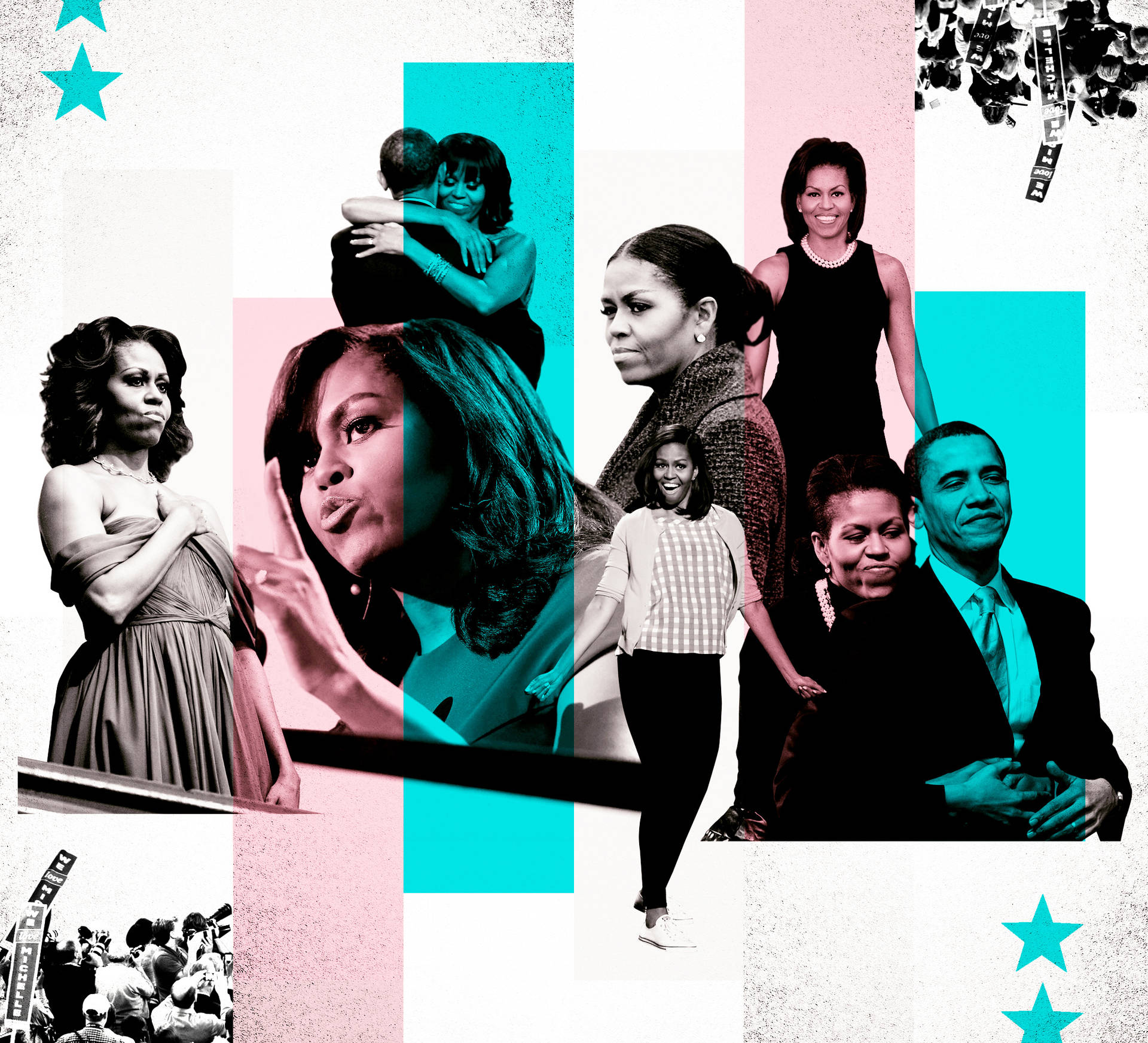 Michelle Obama Collage Background