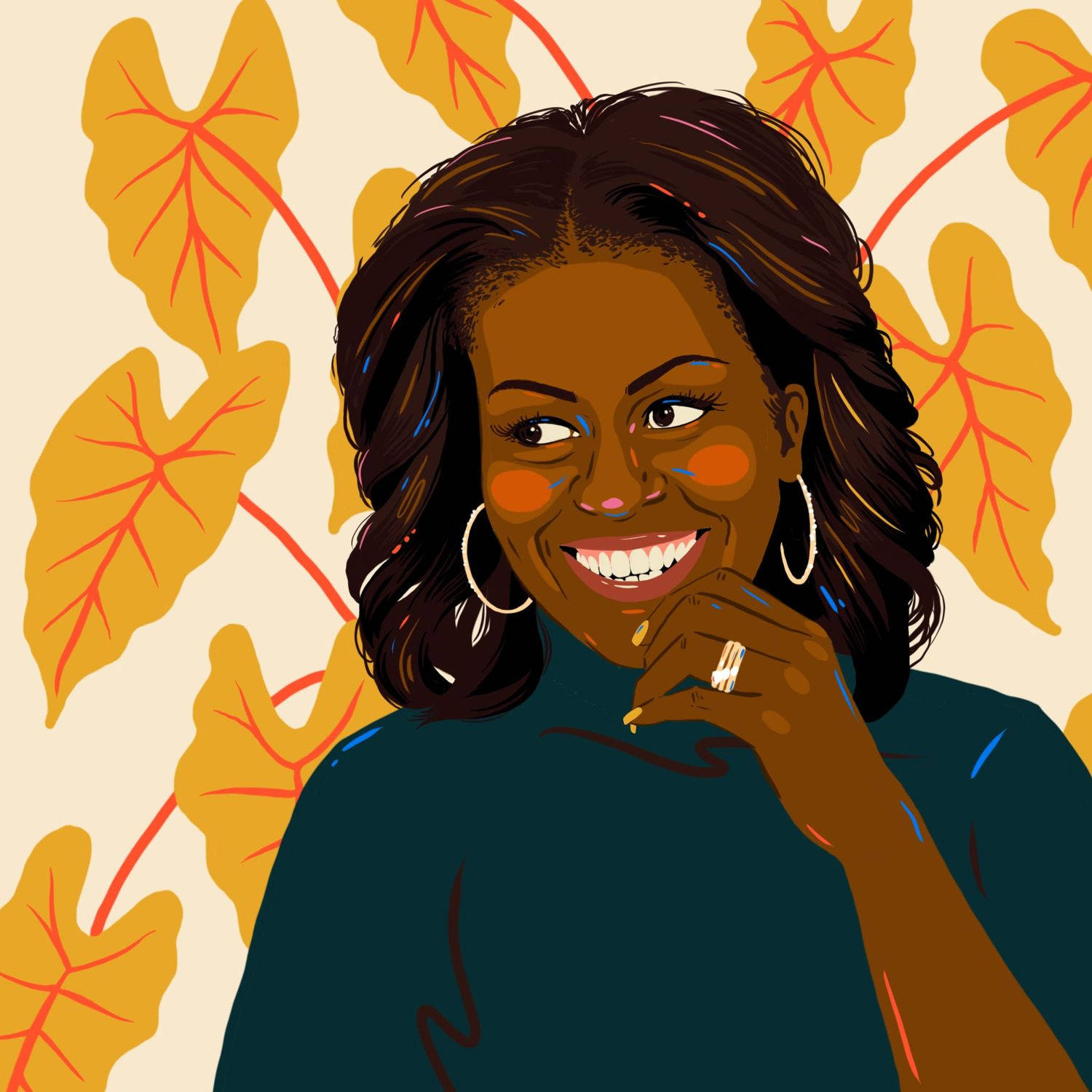 Michelle Obama Digital Art Background