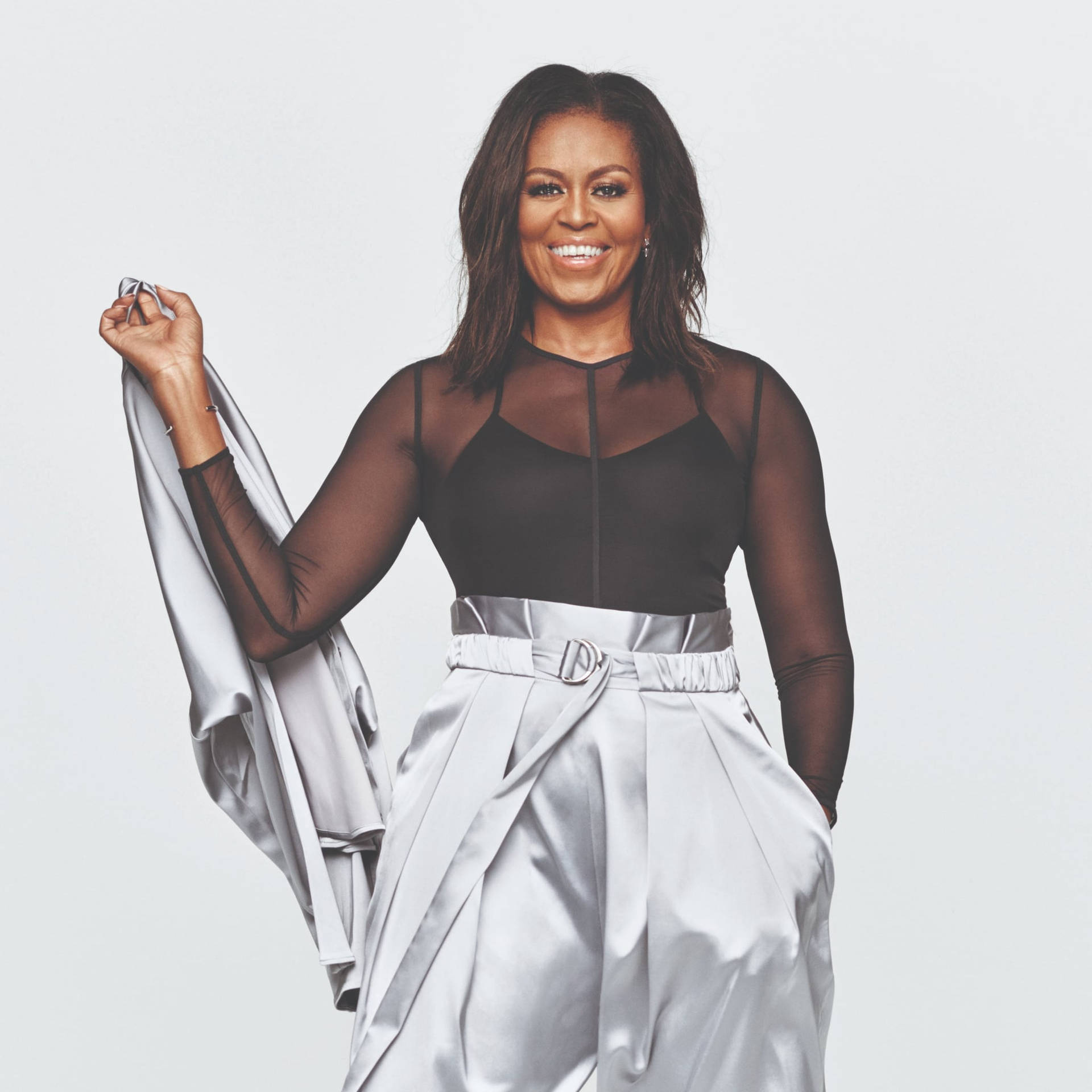 Michelle Obama In Sheer Top Background