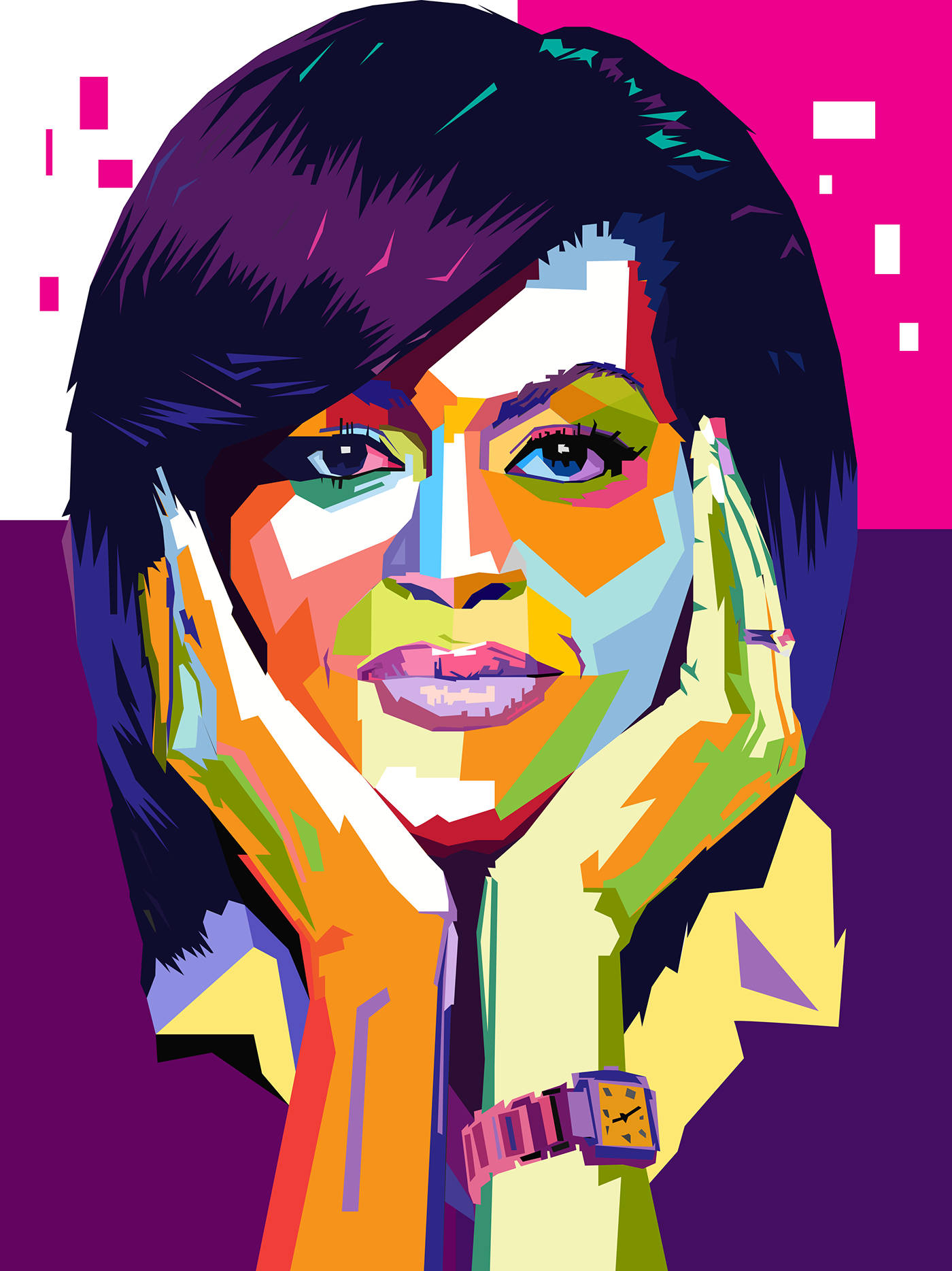 Michelle Obama Pop Art Background