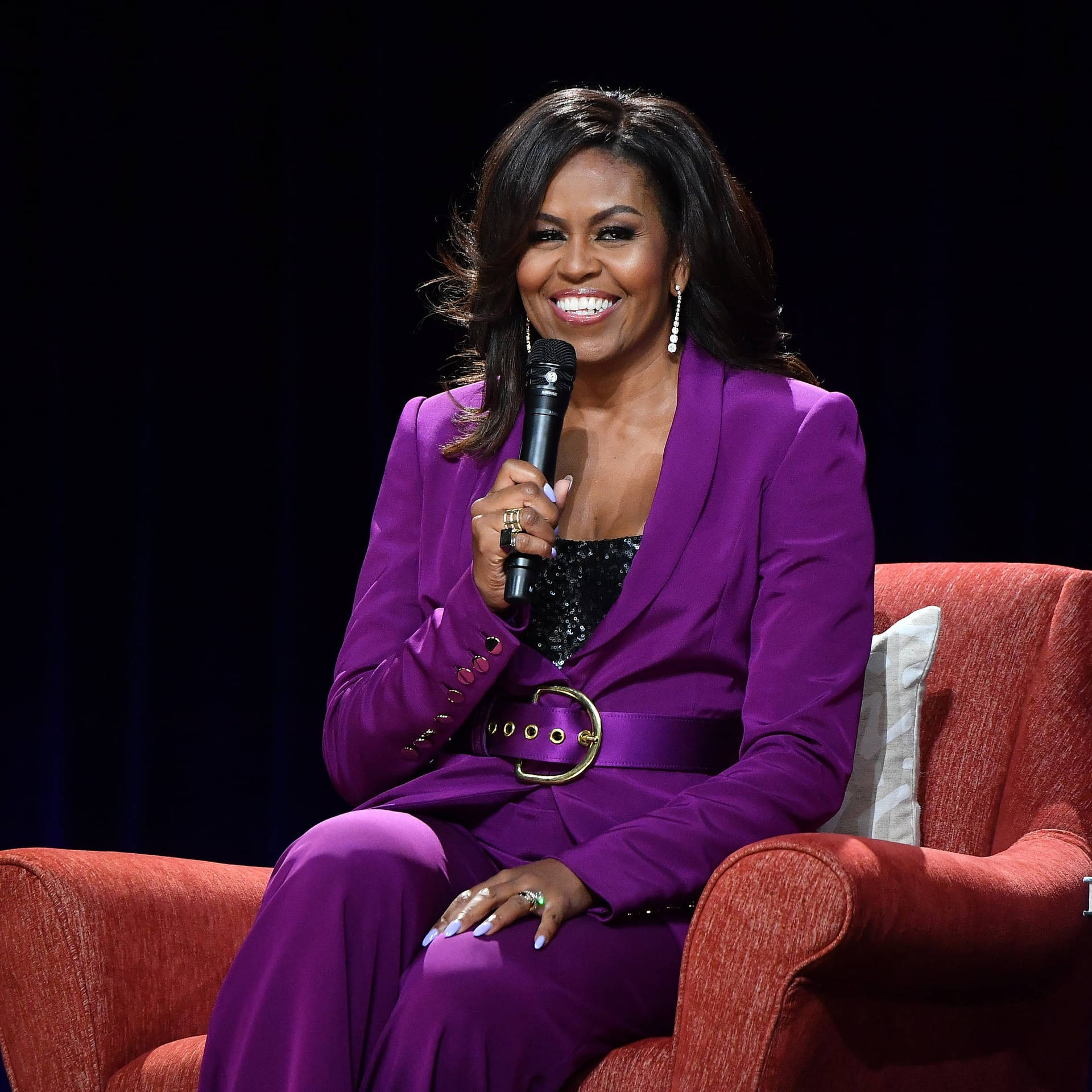 Michelle Obama Purple Suit