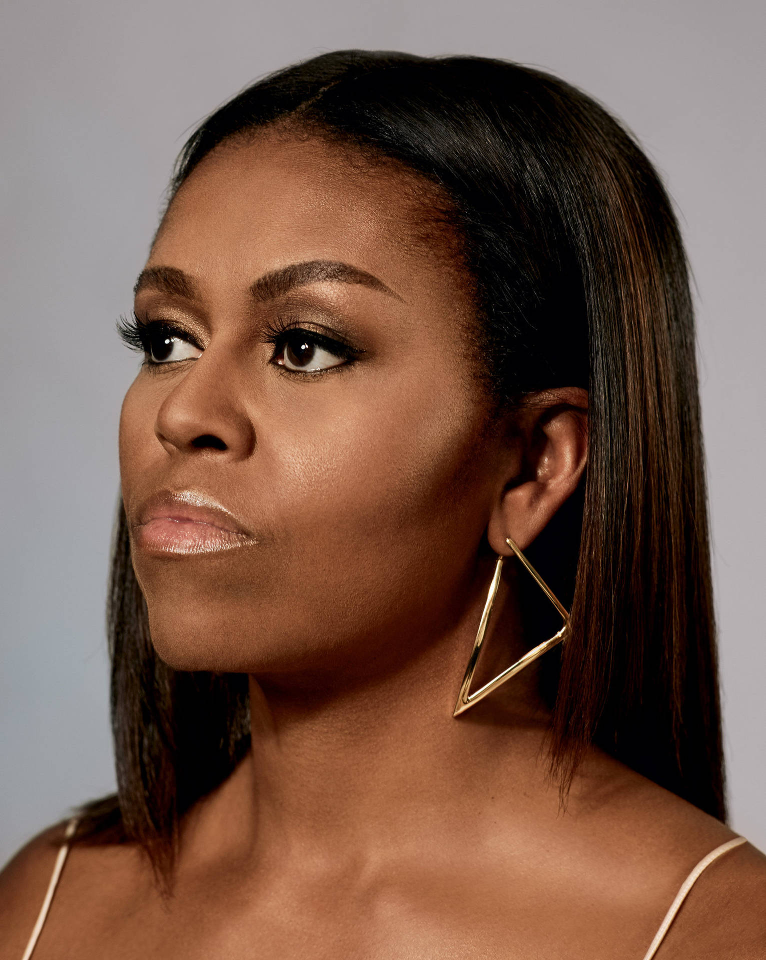 Michelle Obama Side Profile Background