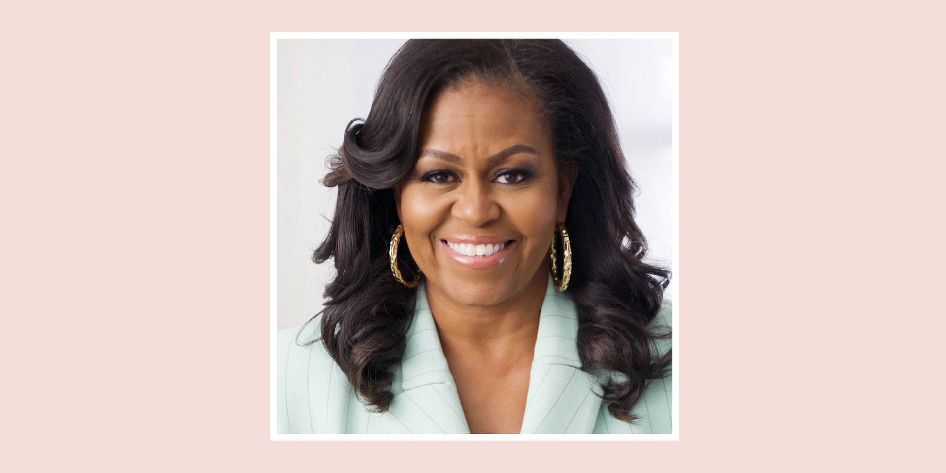 Michelle Obama Simple Peach Background