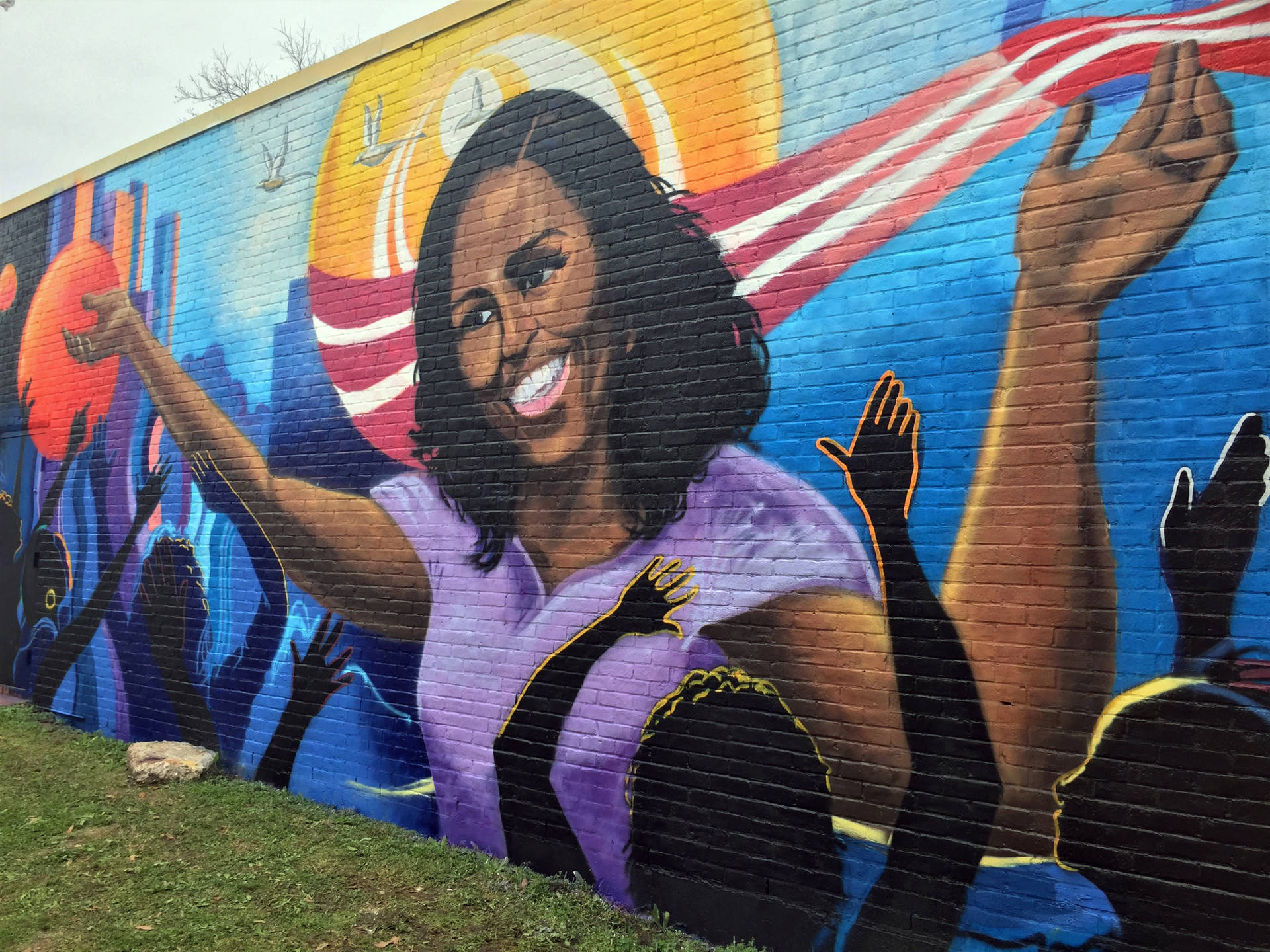 Michelle Obama Wall Art Background