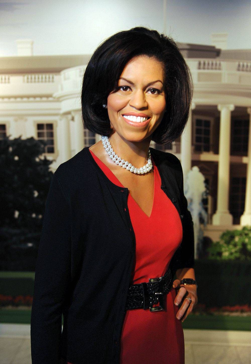 Michelle Obama Wax Figure Background
