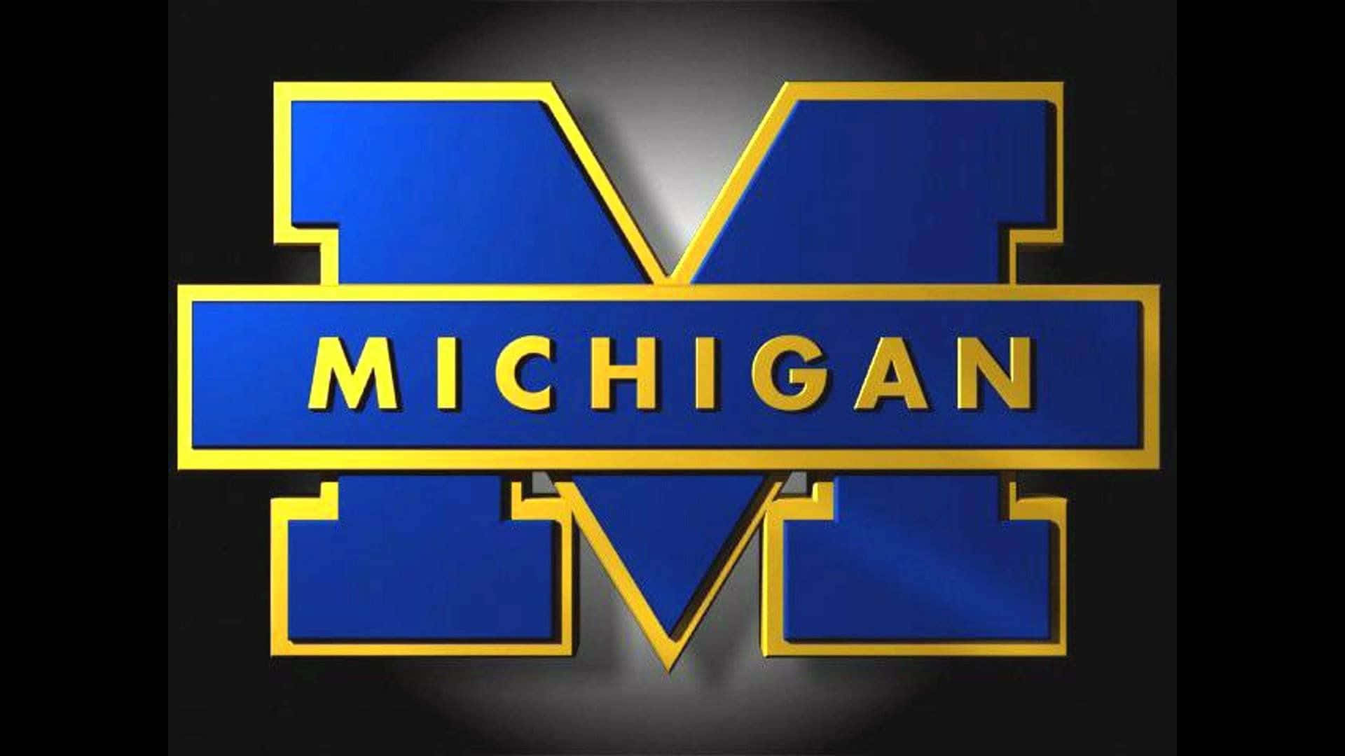 Michigan Logo On A Black Background Background