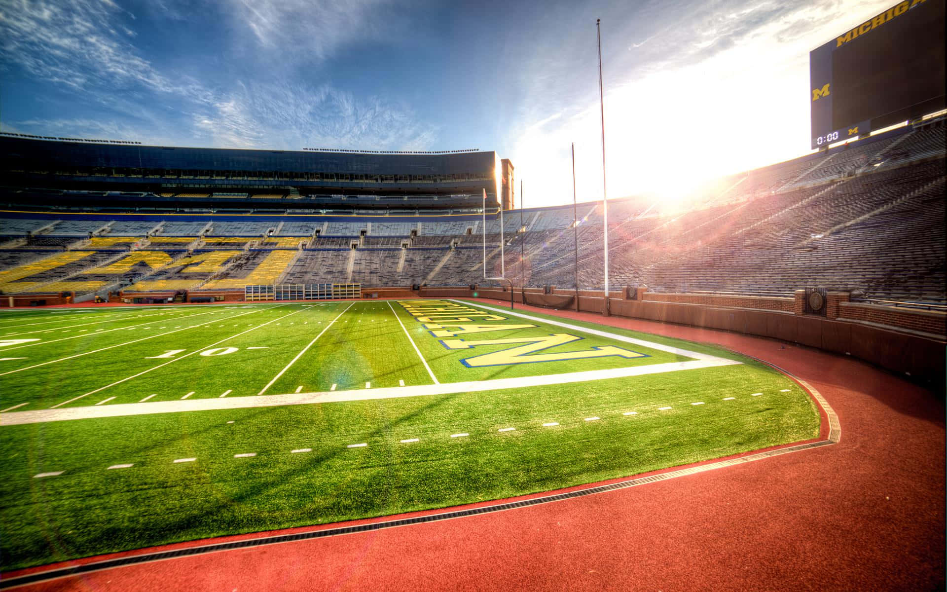 Michigan Stadium Football Field Background