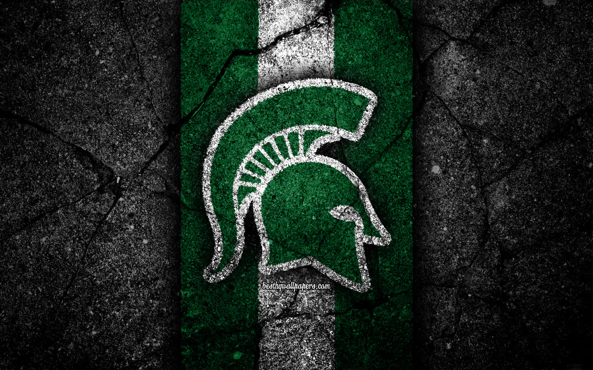 Michigan State Spartans Logo Concrete Background
