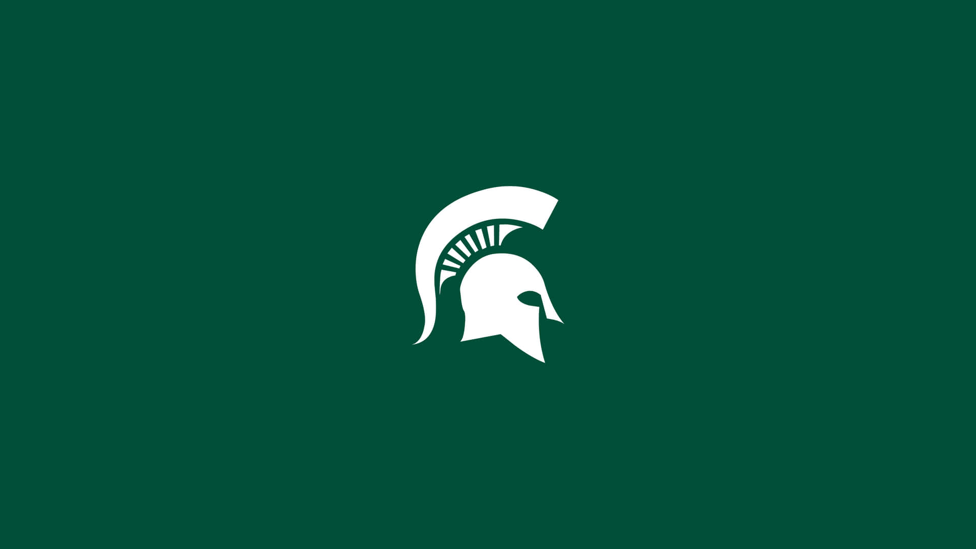 Michigan State Spartans Logo On A Green Background